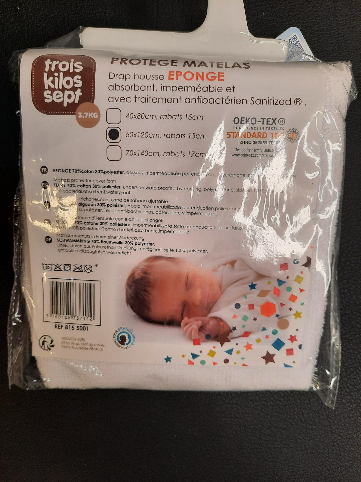 Protège matelas eponge 60*120 NEUF - photo 7