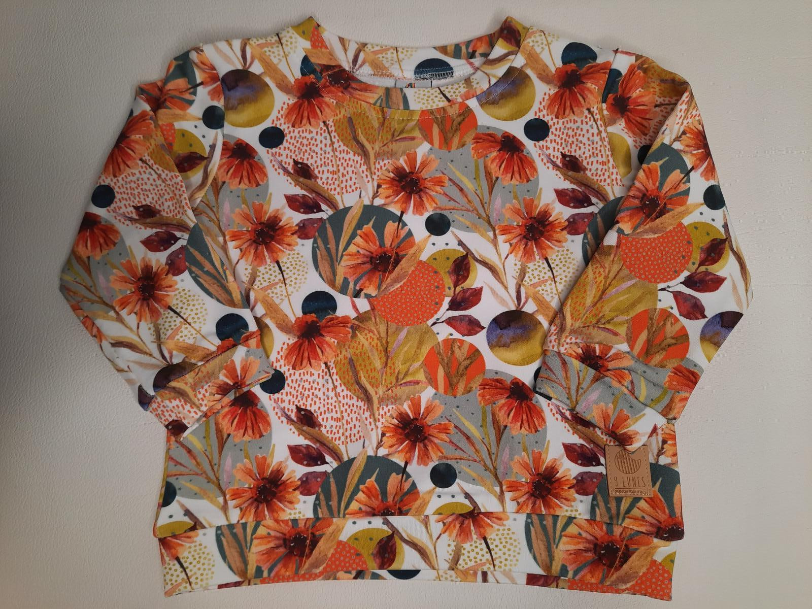 Sweatshirt 9 Lunes - Orange Flower - Boutique Toup'tibou - photo 6