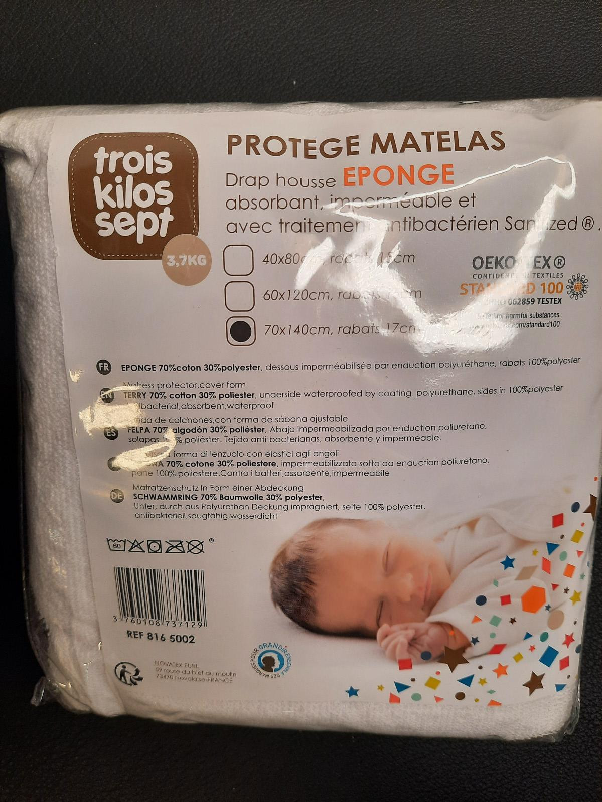 Protège matelas imperméable 70*140 NEUF - photo 7