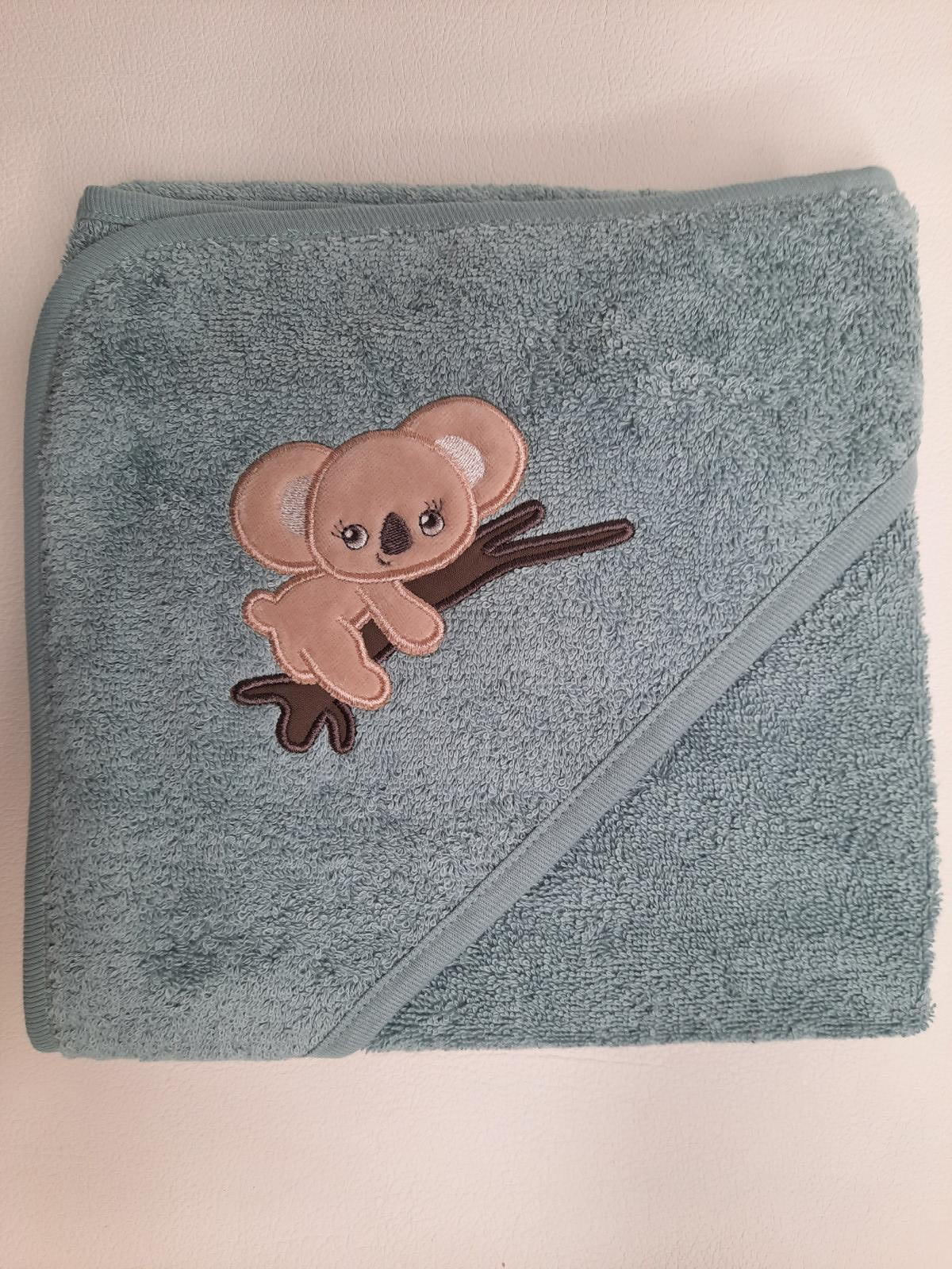 Cape de bain coton bio aqua koala 75*75cm - 1041-14 - photo 6