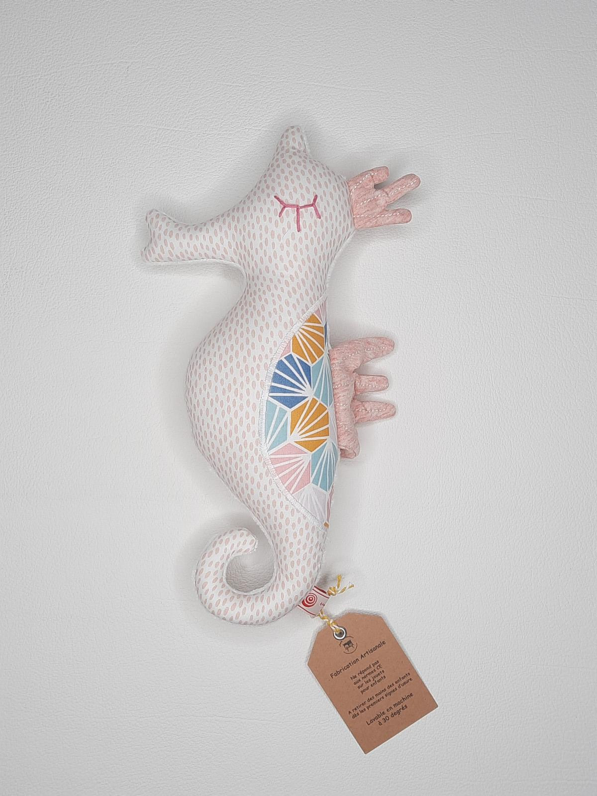 Doudou hochet hippocampe Mod 1 - Boutique Toup'tibou - photo 6