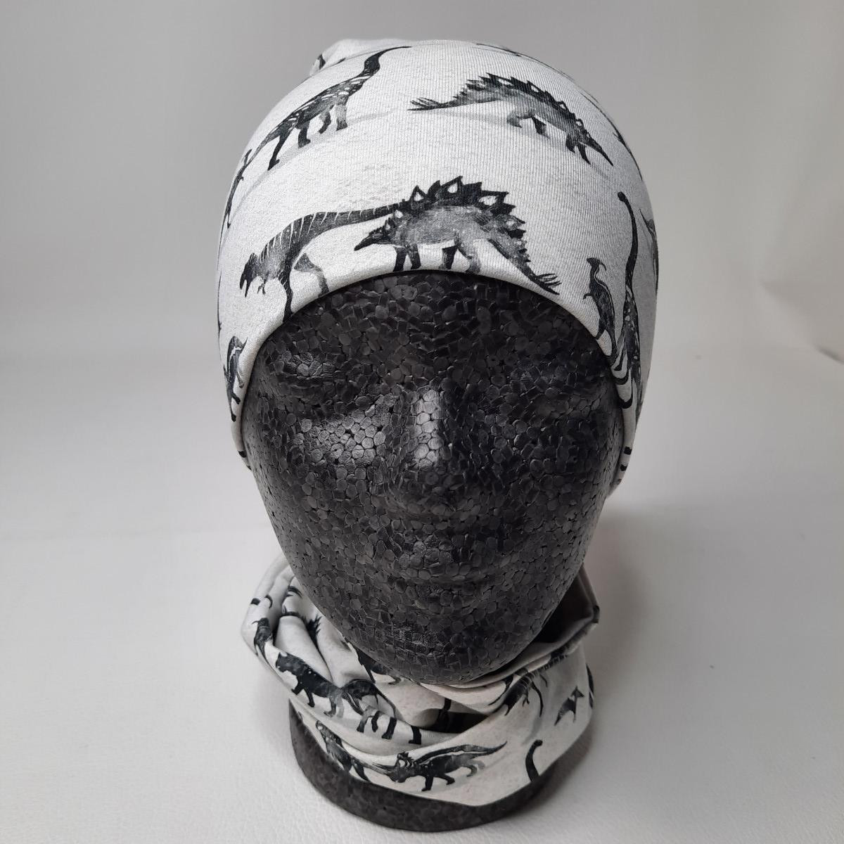 Set bonnet coton + col Ul&Ka - Dino - photo 7