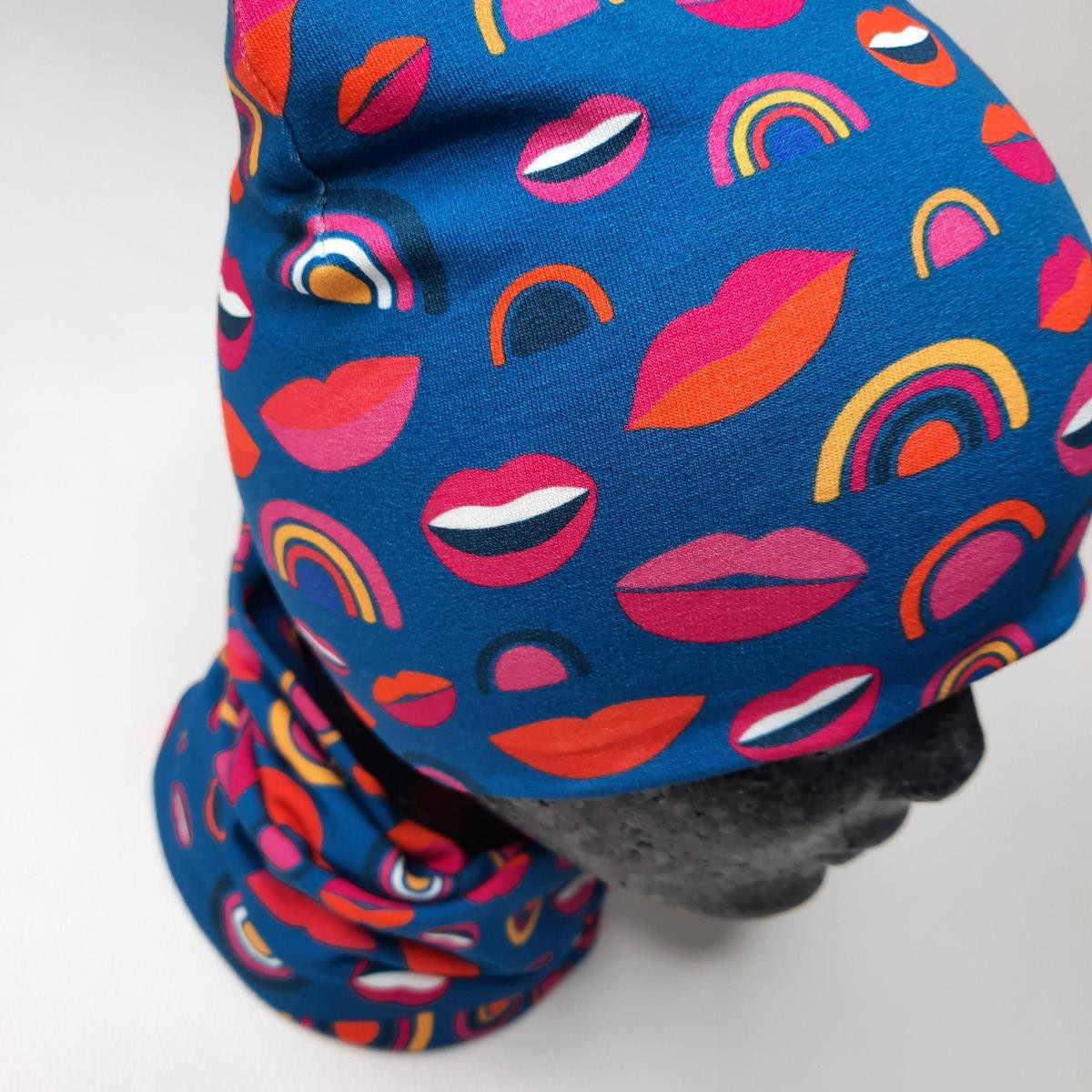 Set bonnet coton + col Ul&Ka - Kisses - photo 7