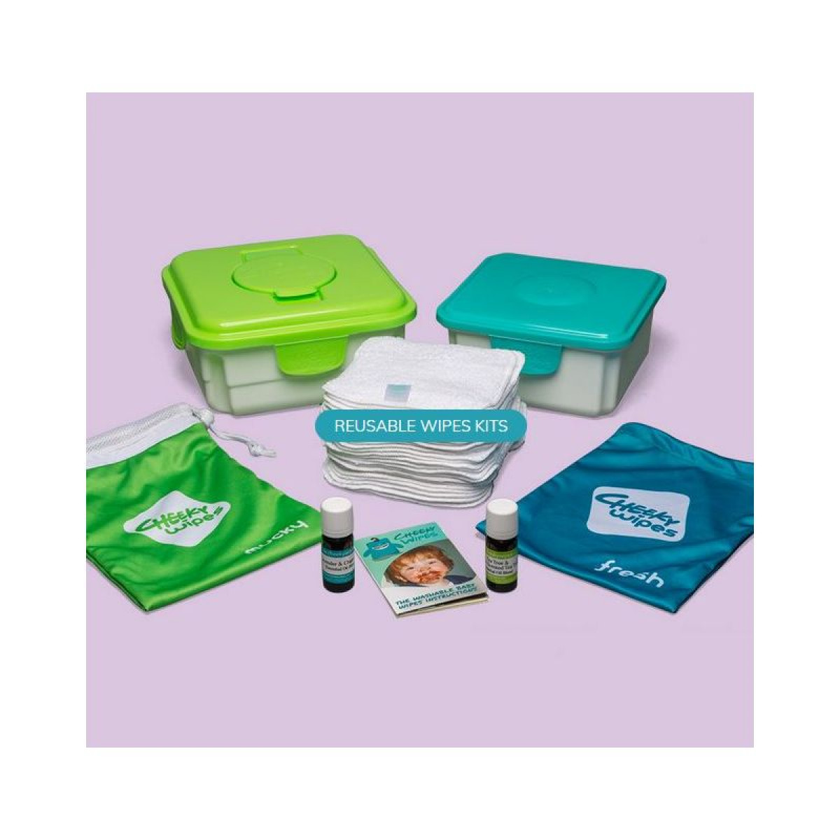 Kit complet lingettes lavables coton blanc - photo 6