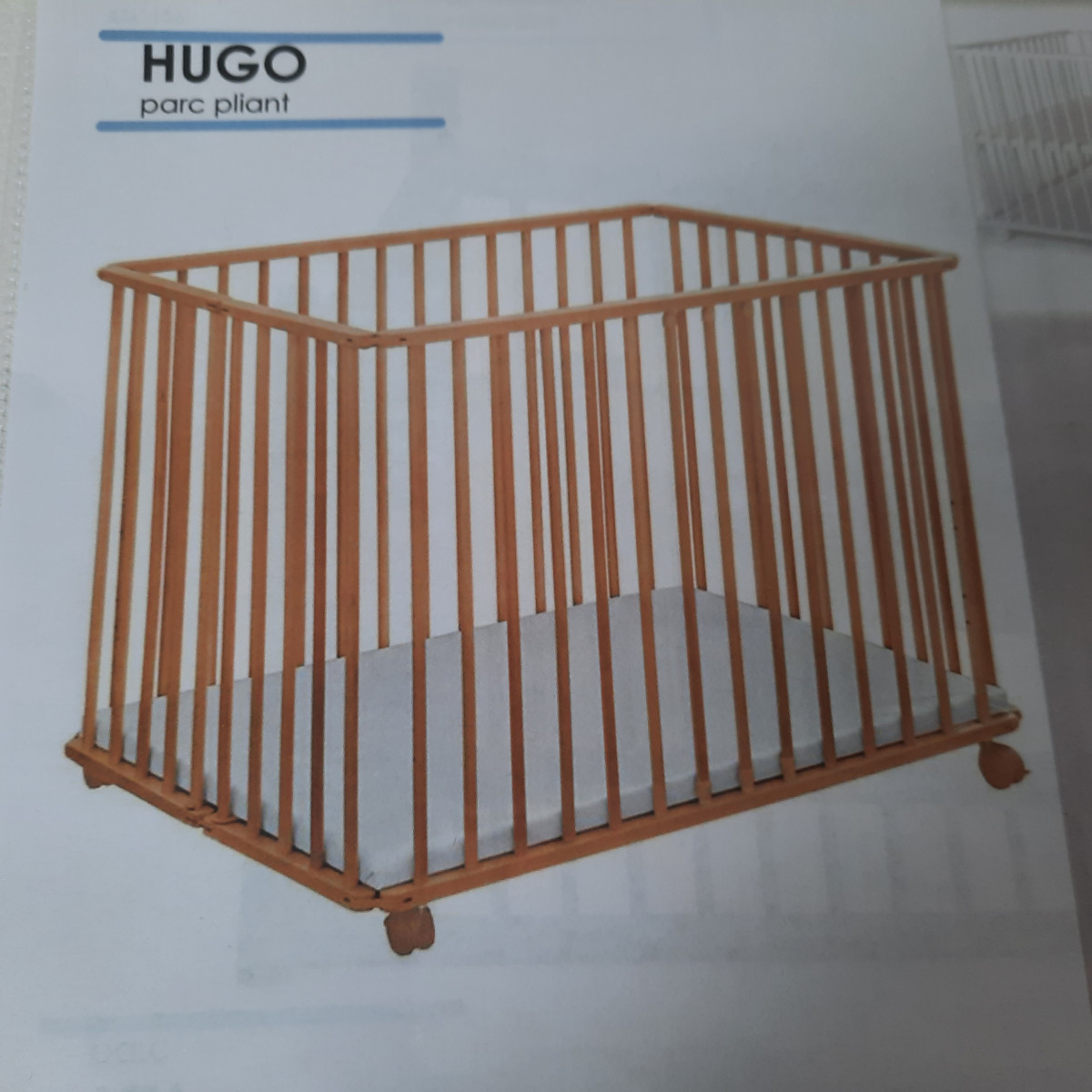 Parc pliable Hugo naturel 128 N - Boutique Toup'tibou - photo 6