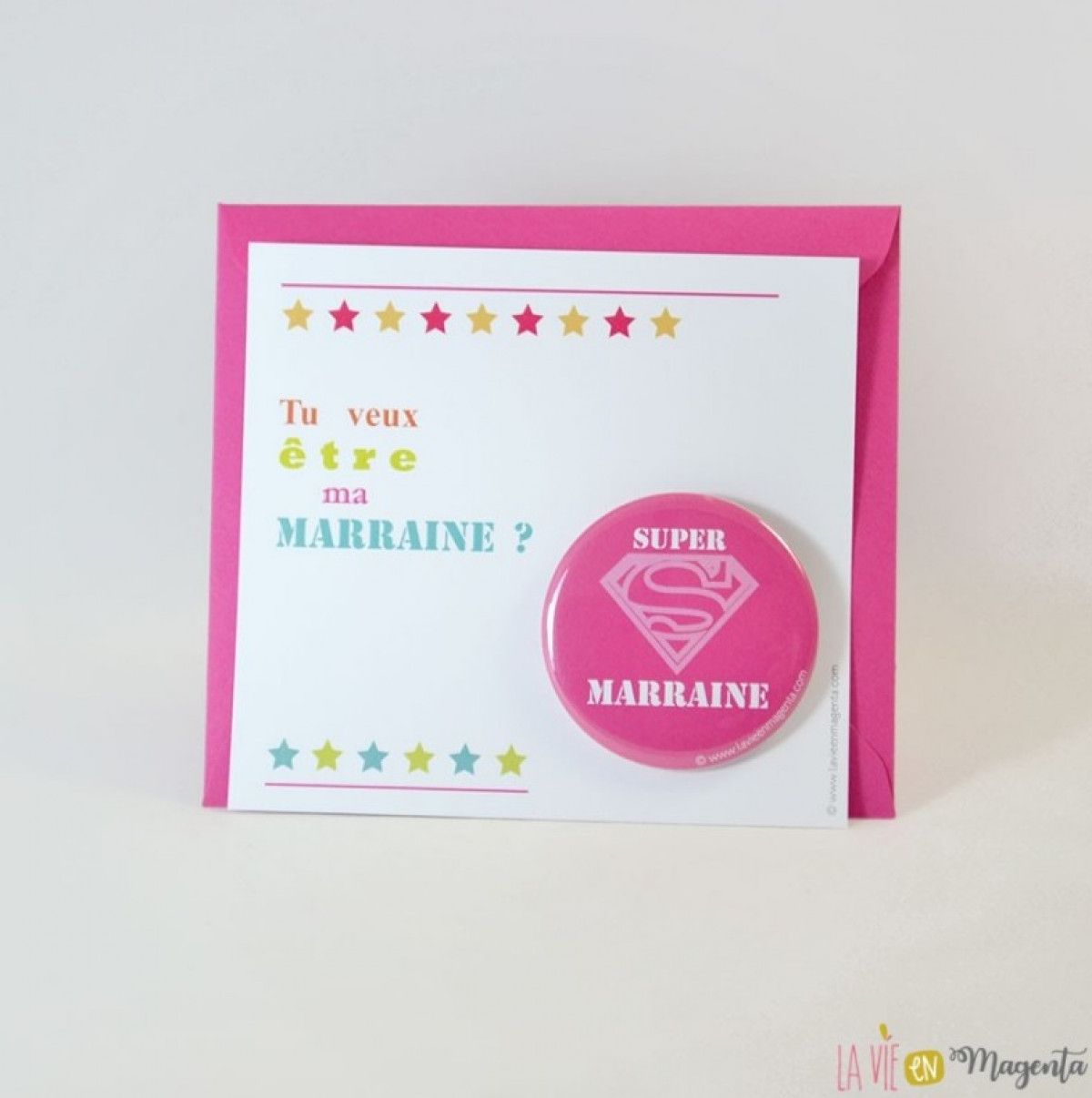 Carte badge - Tu veux être ma super marraine? - photo 6