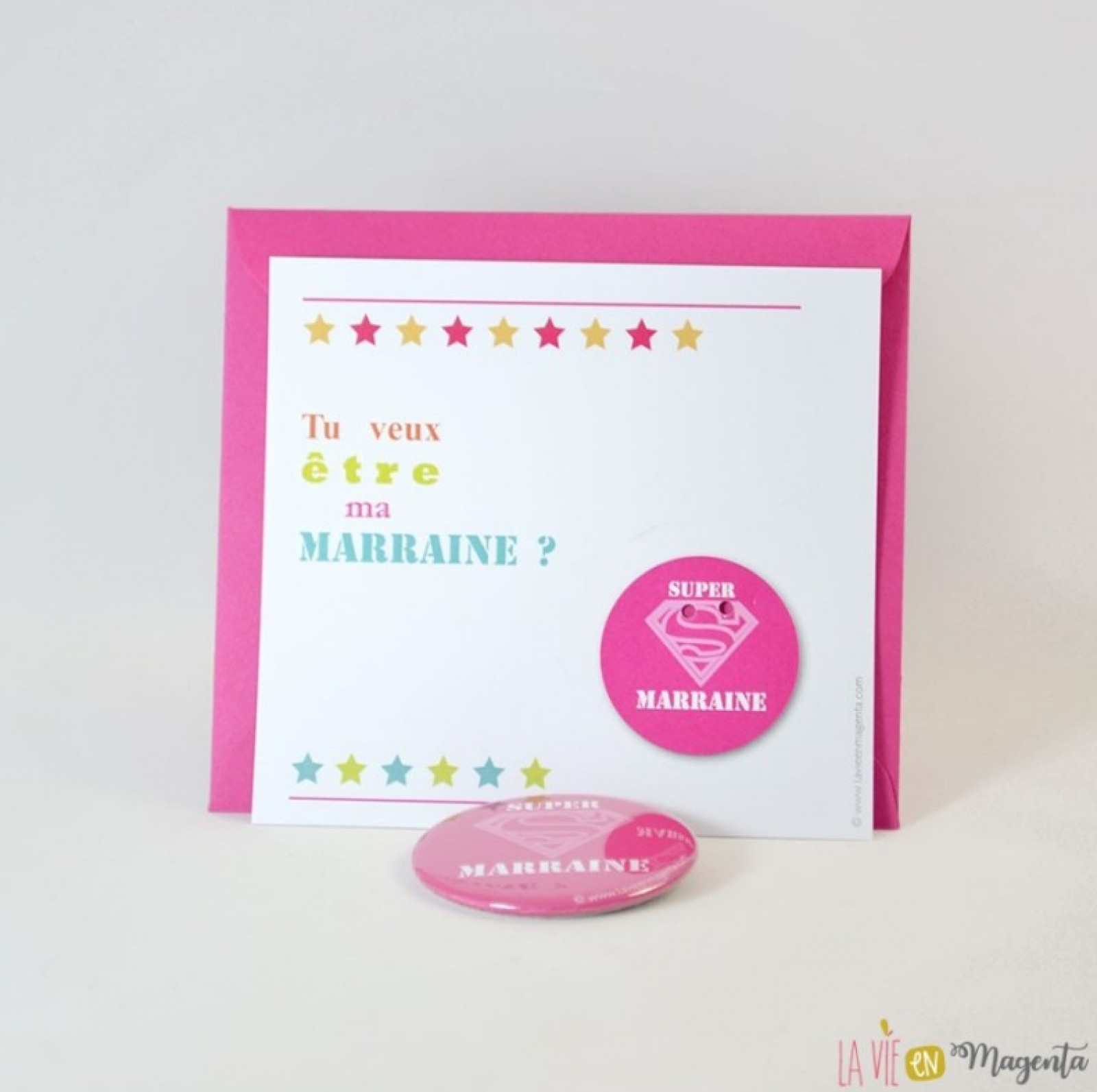 Carte badge - Tu veux être ma super marraine? - photo 8