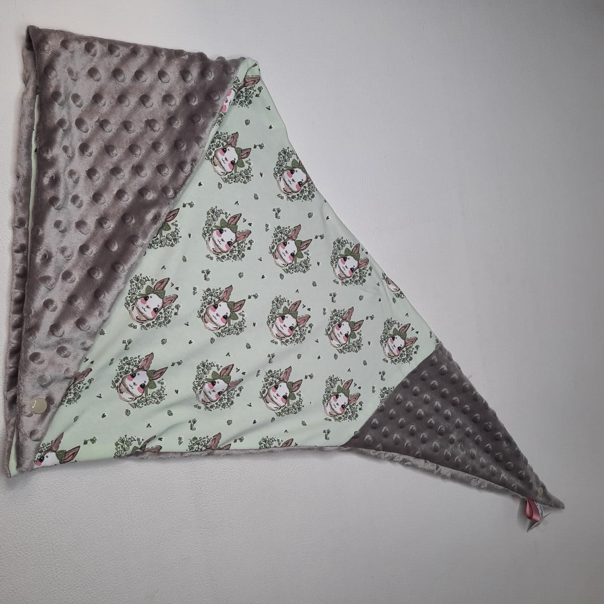 Grand foulard couleur menthe doublé gris - photo 6