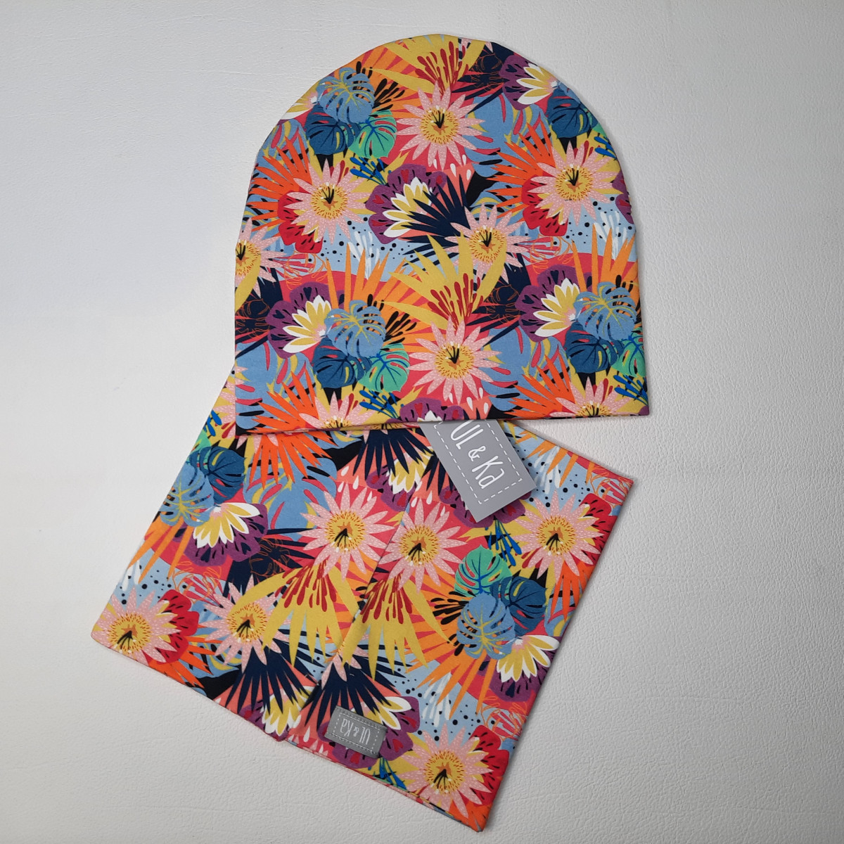 Set bonnet coton jersey + col - Flamenco UL&Ka - photo 6