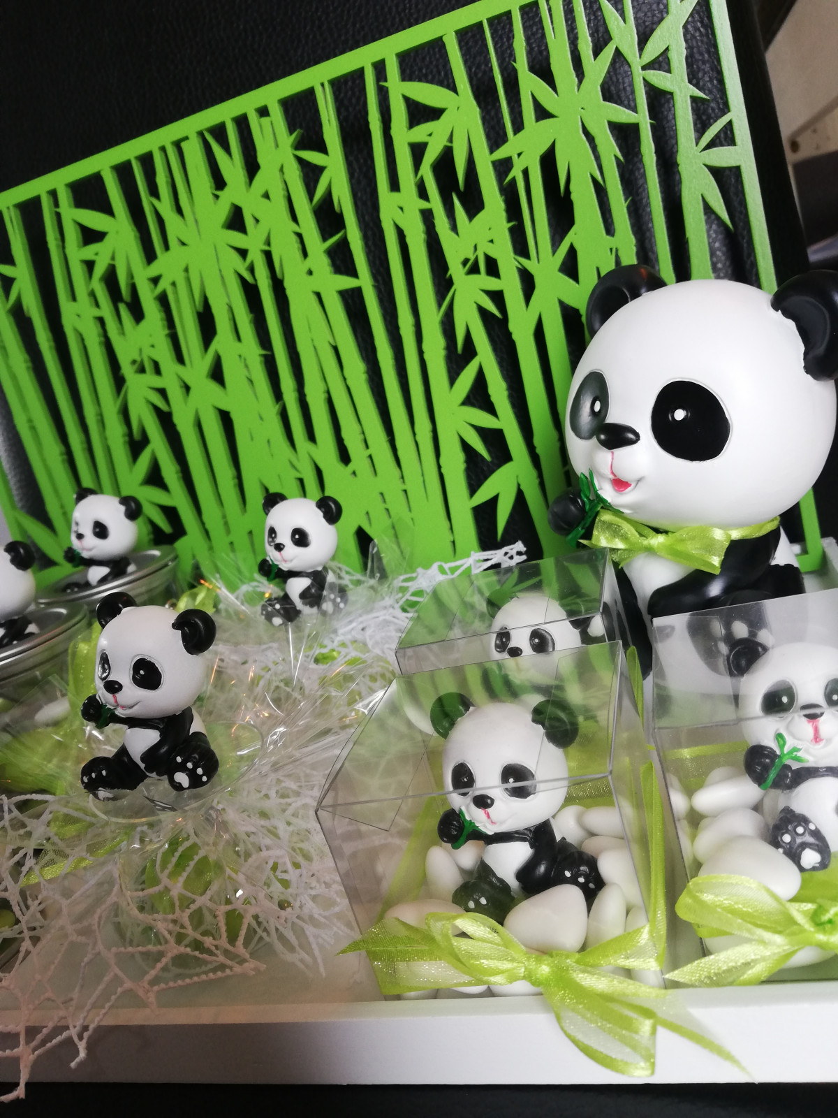 Boite pvc + mini blanc + panda + ruban - Boutique Toup'tibou - photo 9