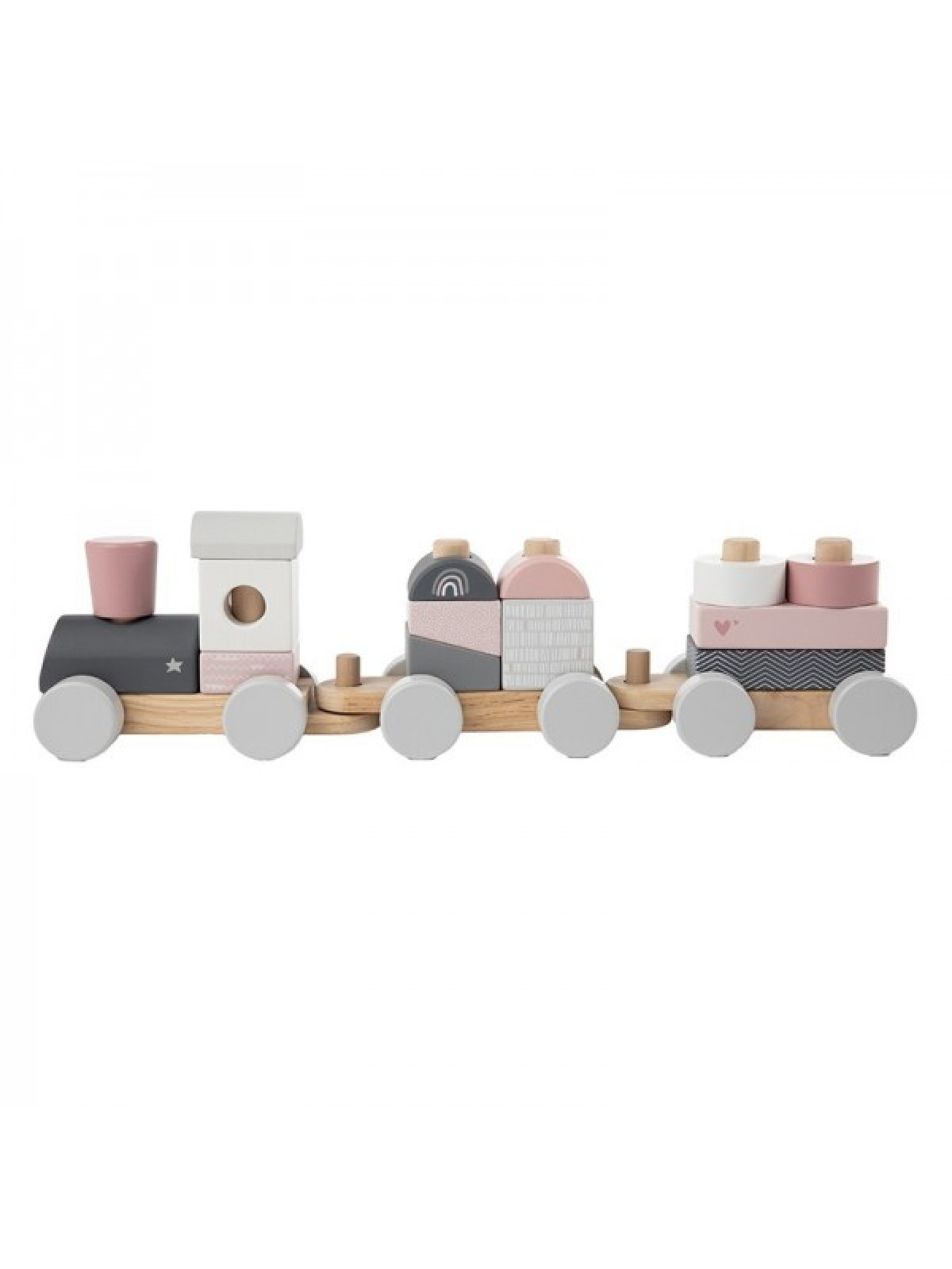 Label label Stacking train en bois - Pink - photo 6