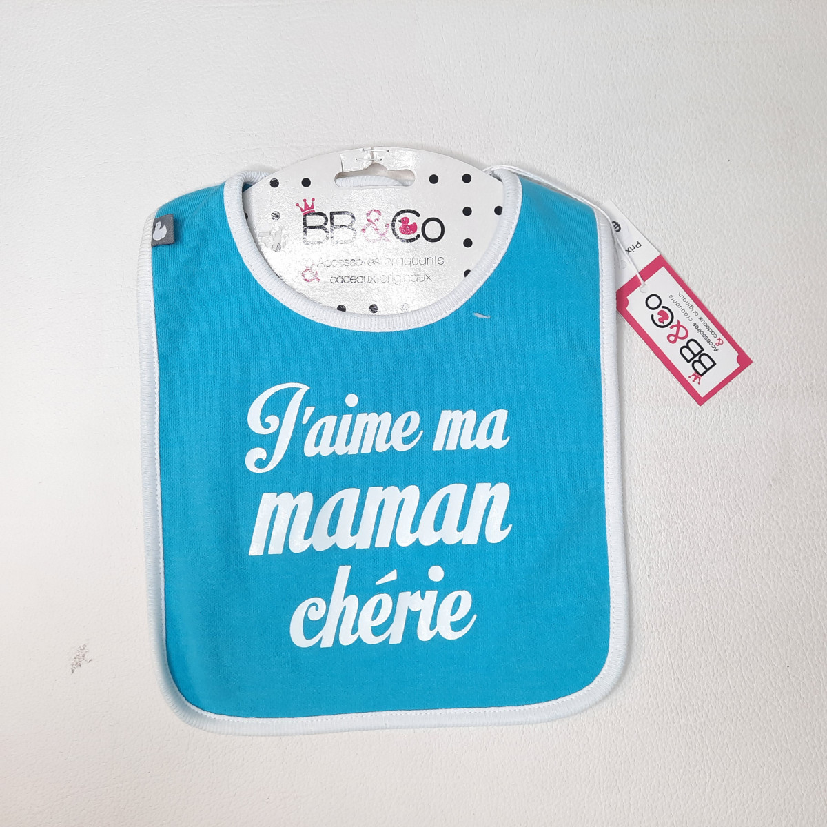 Bavoir bleu -J'aime ma maman - Boutique Toup'tibou - photo 6