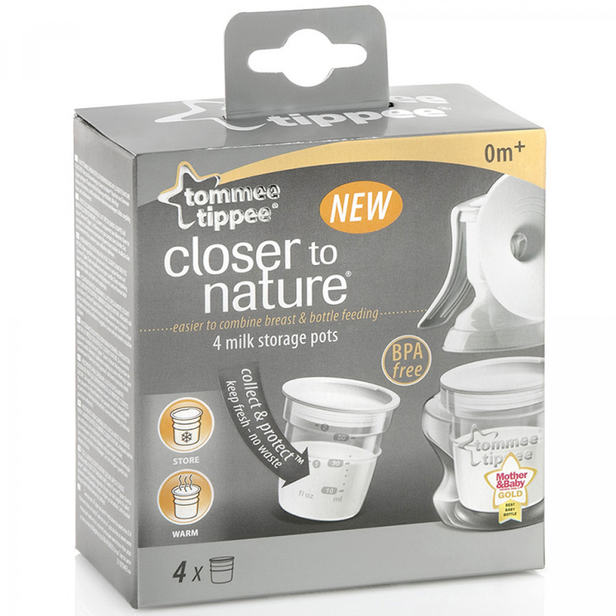 2€67 sur Lot de 4 pots de conservation de lait - tommee tippee - Pot  conservation bébé - Achat & prix