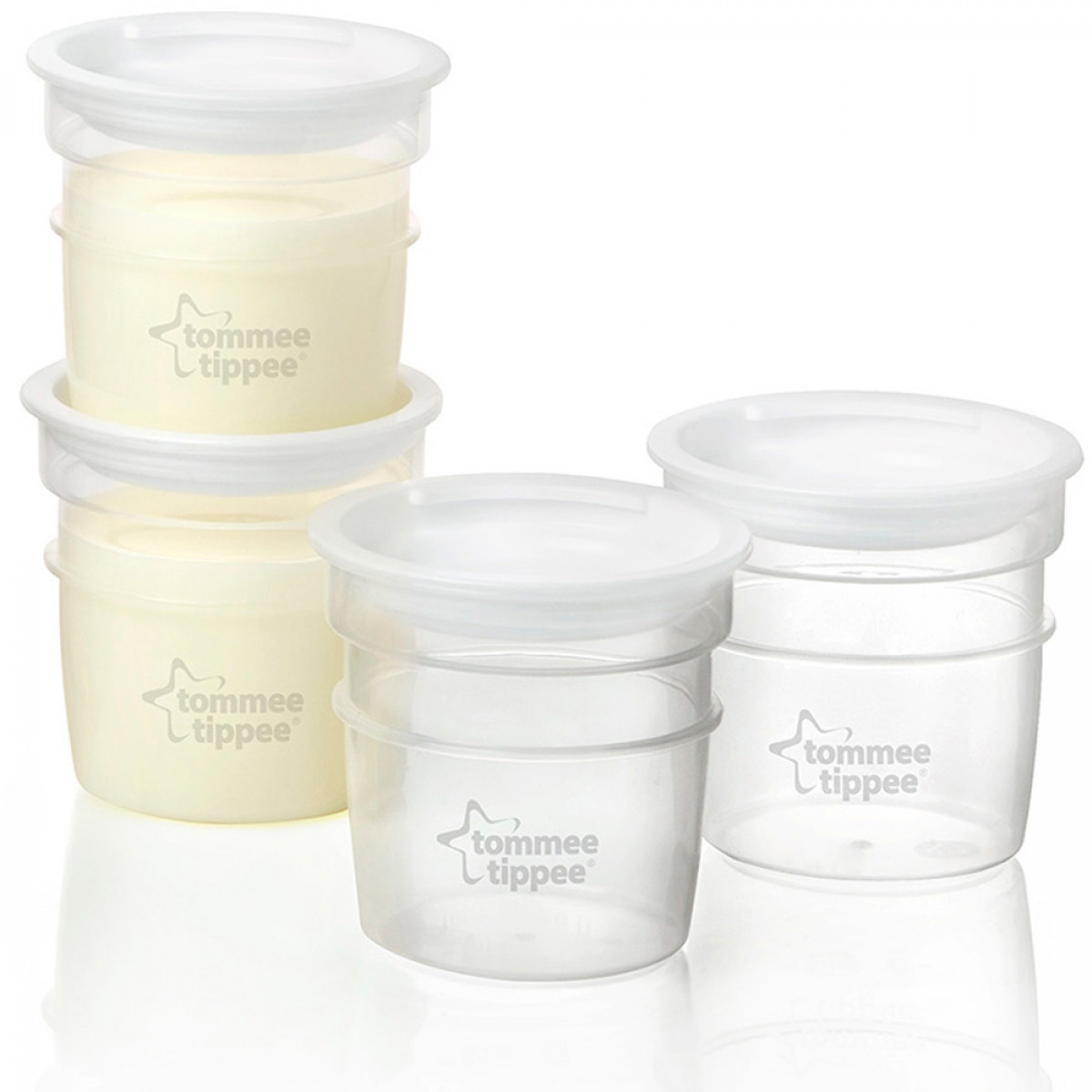 Lot de 4 pots de conservation pour lait maternel