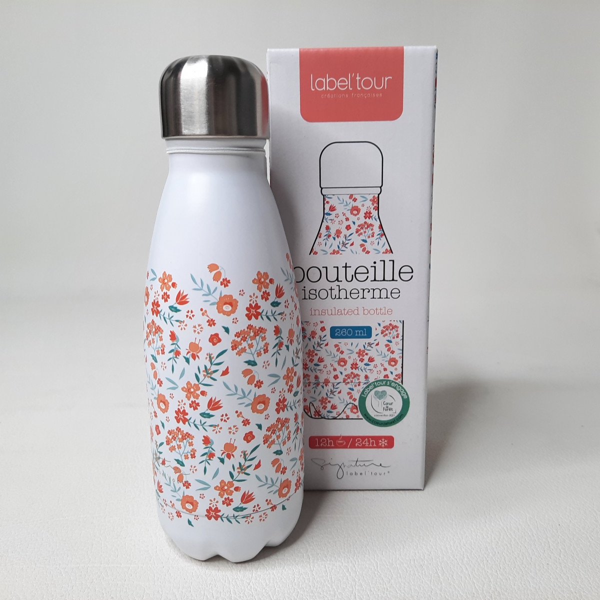 Bouteille en métal isotherme 260ml - Liberty corail - photo 6