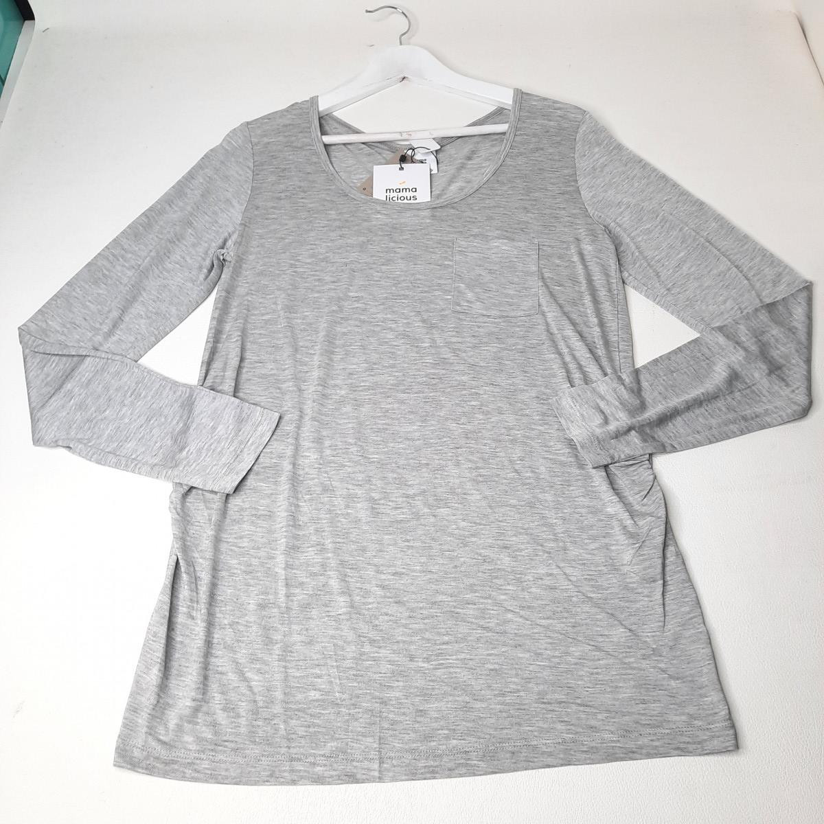 T-shirt manches longues gris Taille 38/M - Mamalicious - photo 6