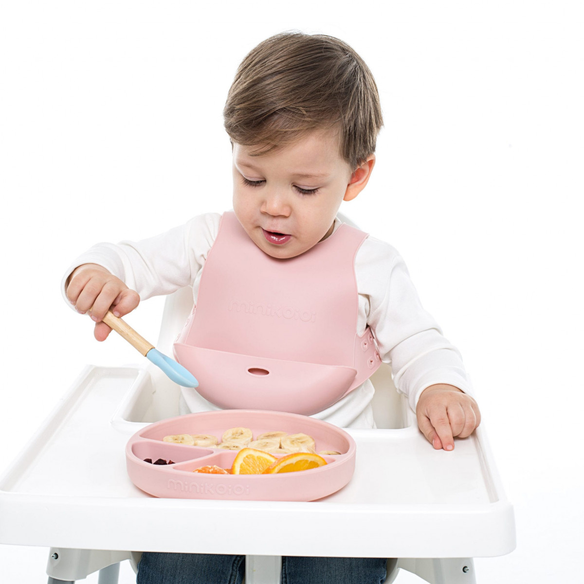 Assiette en silicone portions - Pink - photo 7