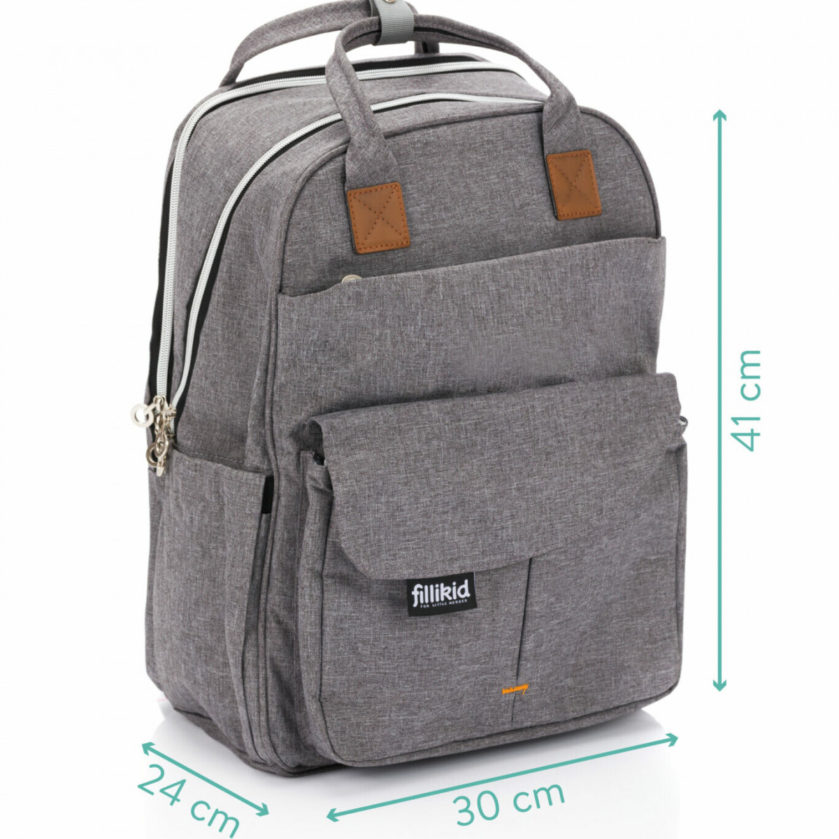 Sac a dos à langer gris - 6601-17 - photo 7