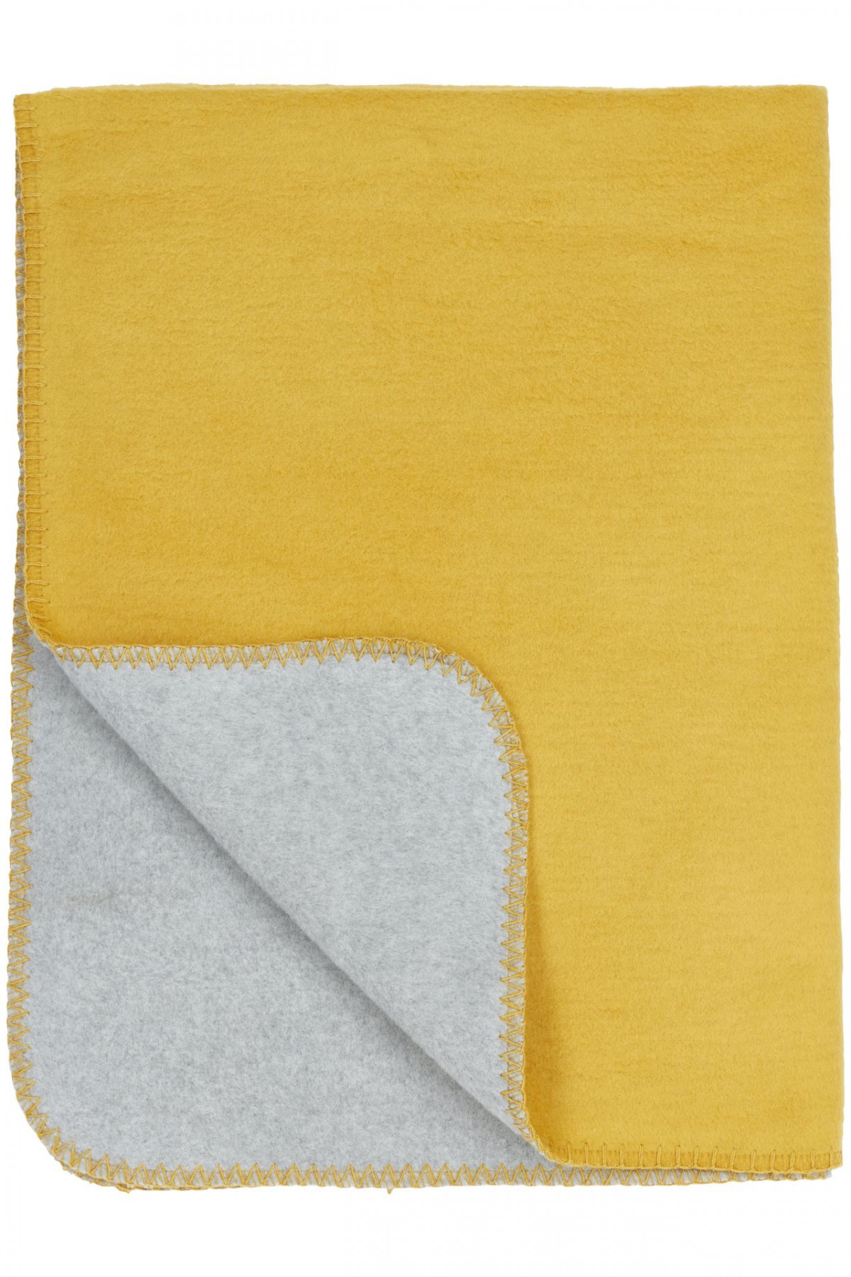 Couverture de berceau double face - Ocre & gris - 75*100cm - 1431010 - photo 6