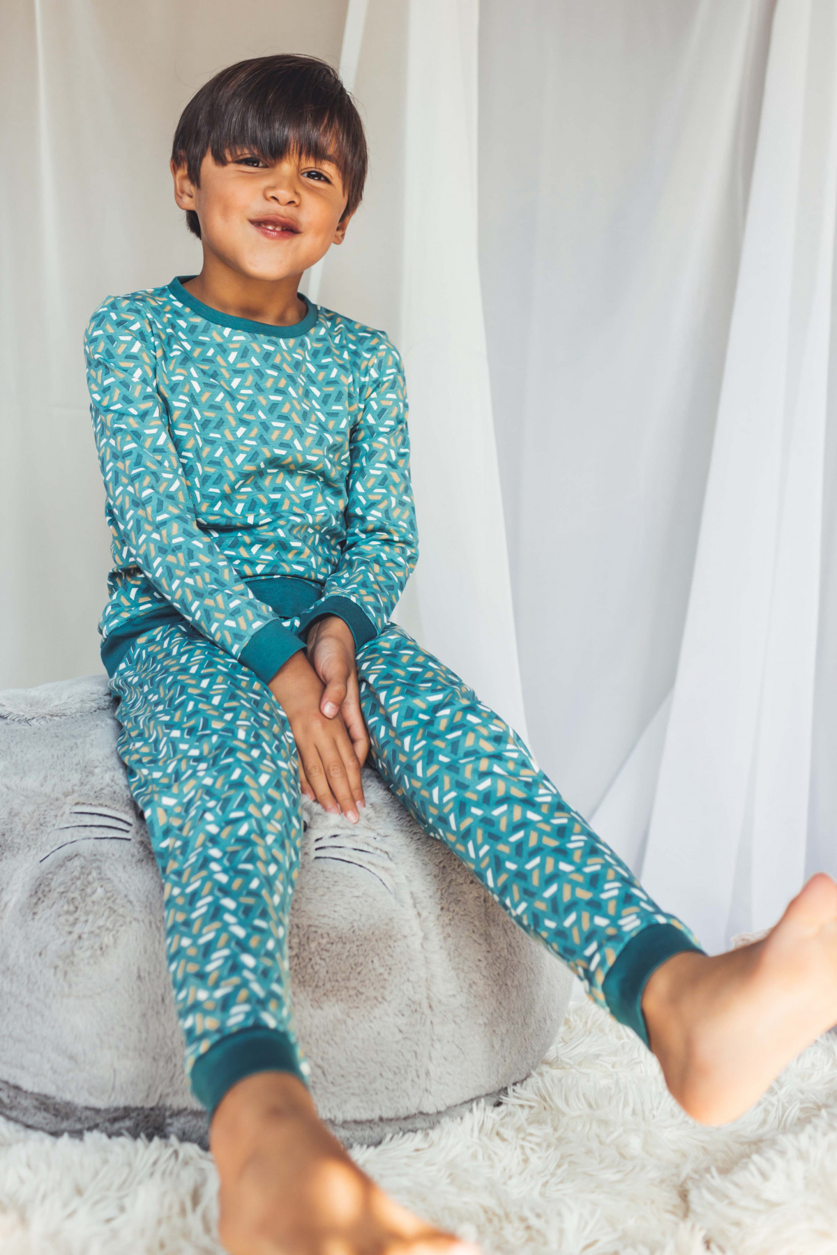 Pyjama 2 pièces - Mint Geomatric - Boutique Toup'tibou - photo 10