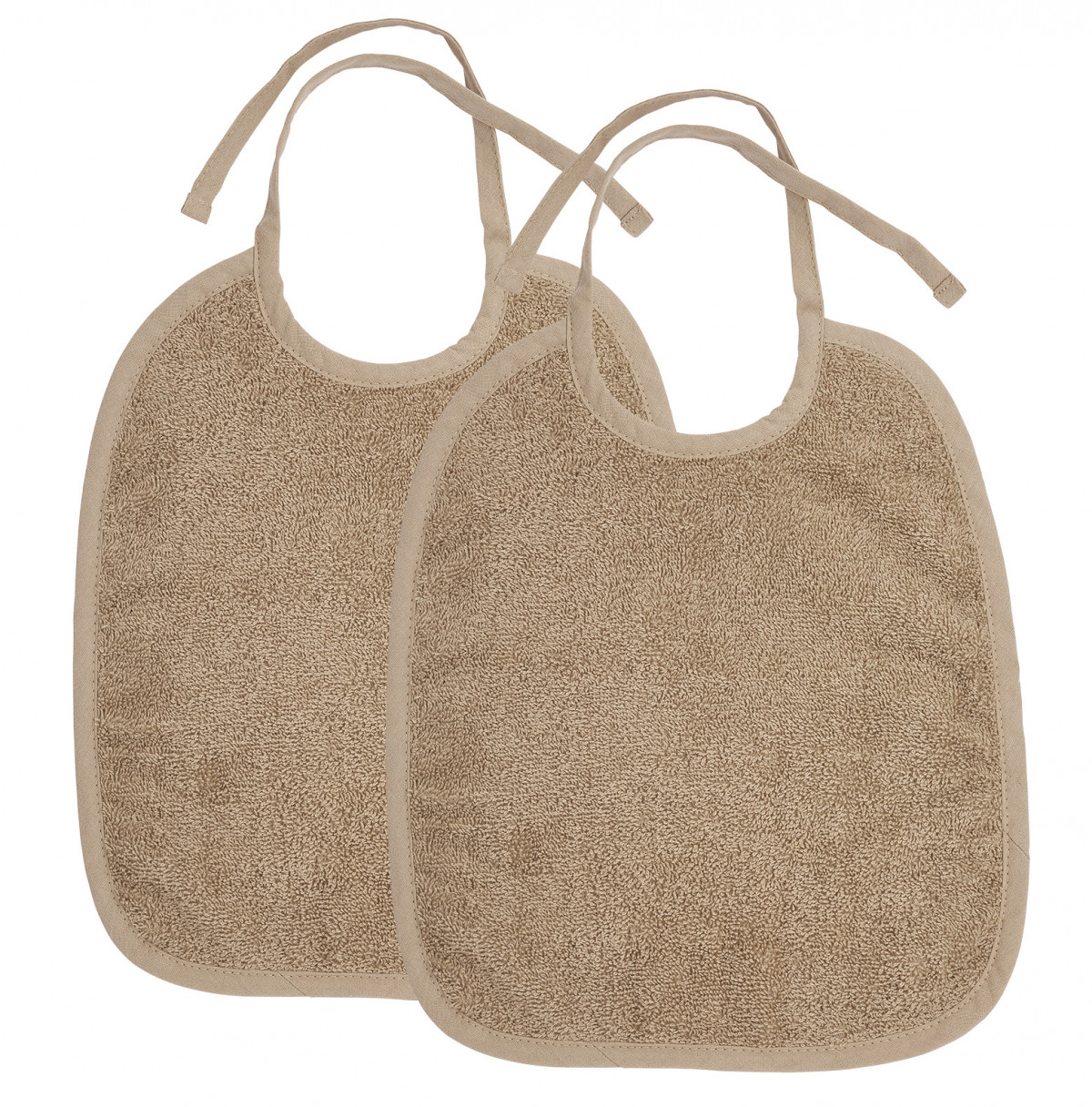 Lot de 2 bavoirs en éponge 25*35cm - Taupe - 611271 - photo 6