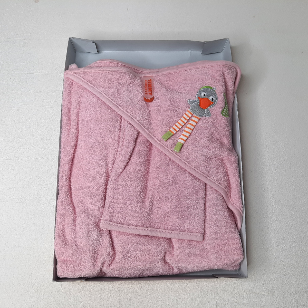 Cape de bain + gant de toilette rose 95*95 cm - photo 7