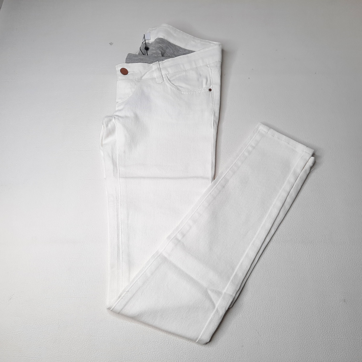 Jeans slim blanc 28/34 - Boutique Toup'tibou - photo 6