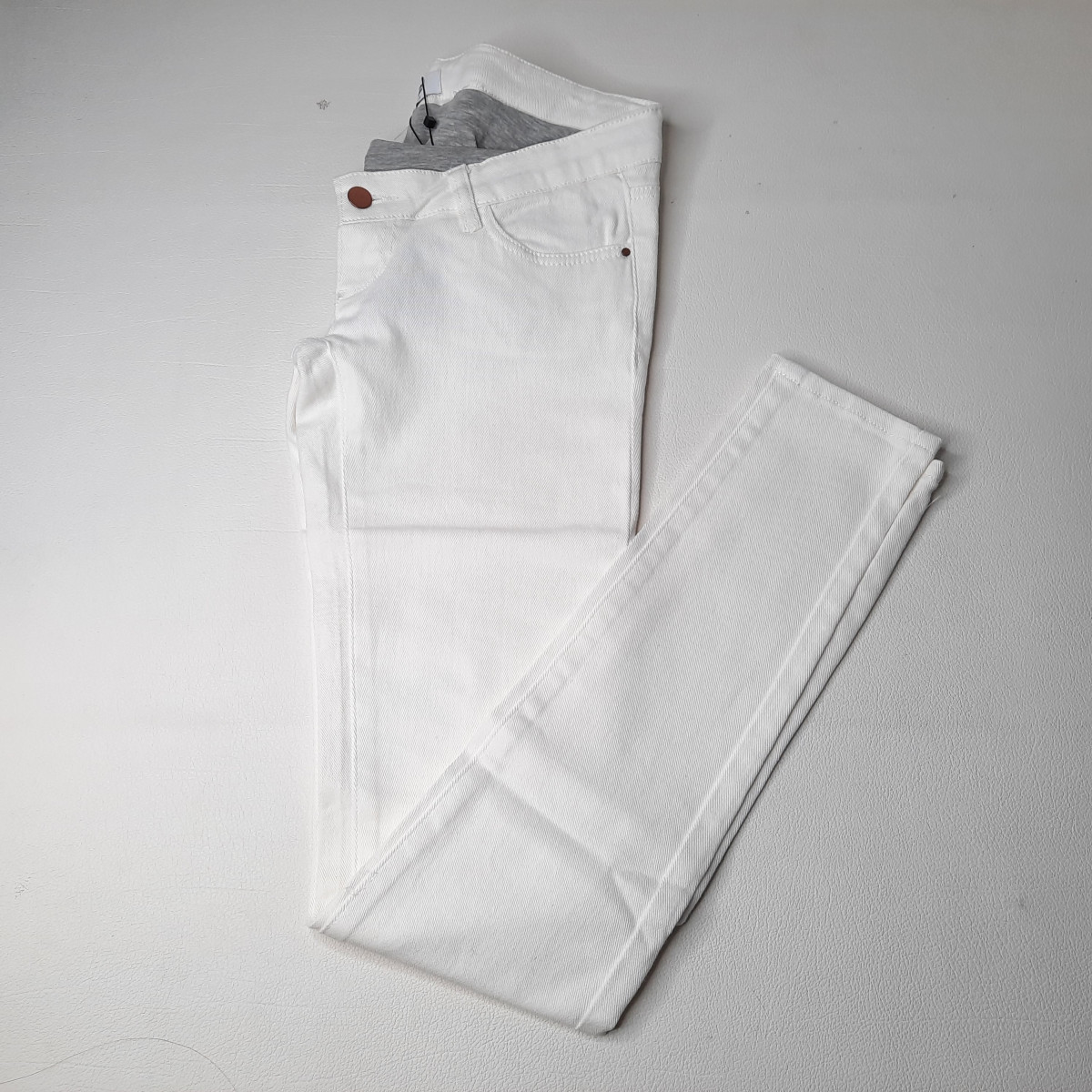 Jeans slim blanc 32/32 - Boutique Toup'tibou - photo 6