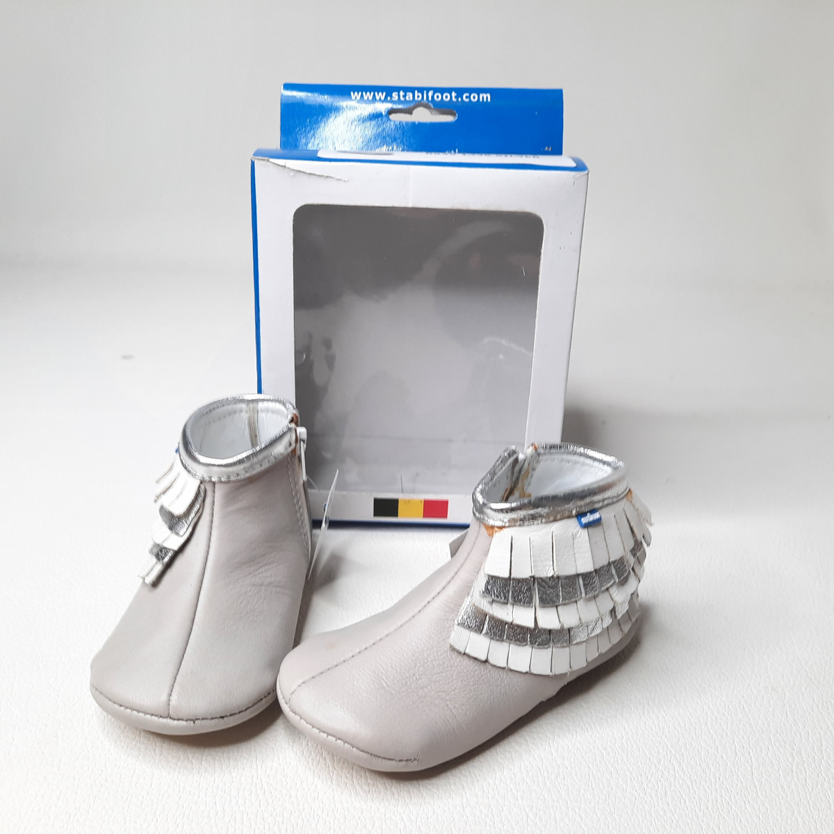 Chaussons en cuir bottines silver P21 - Boutique Toup'tibou - photo 6