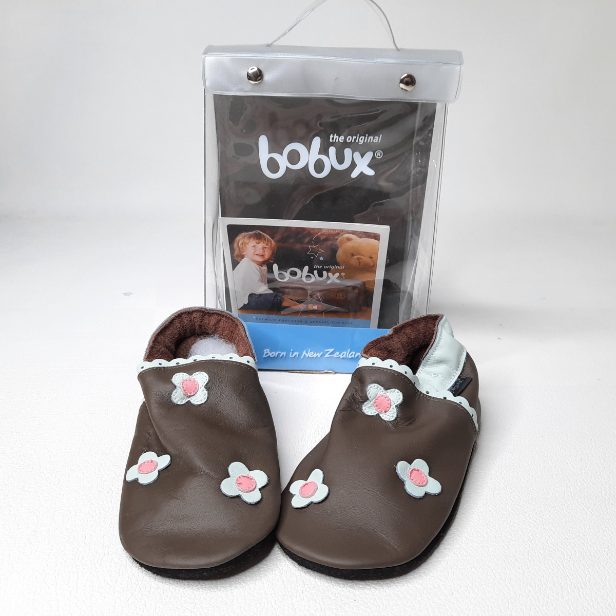 Chaussons en cuir junior -Bobux kaki fleurs - 28 - photo 6