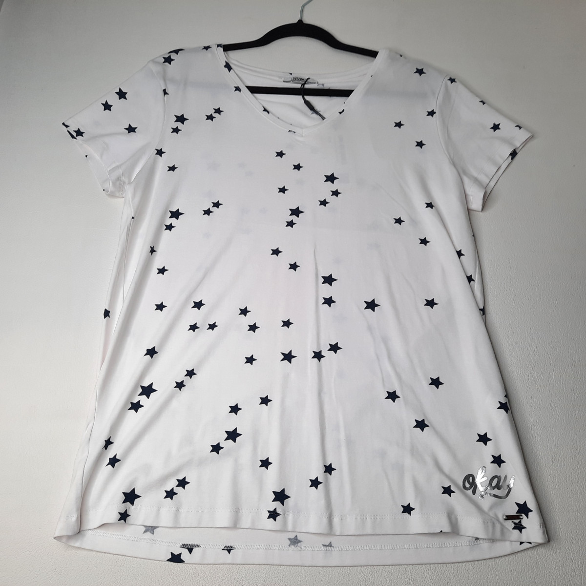 T-shirt blanc à étoiles Taille XL - Boutique Toup'tibou - photo 6
