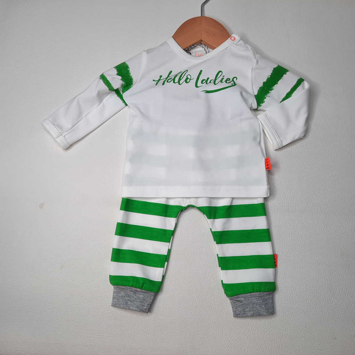 Ensemble 2pcs T-shirt + Pantalon blanc et vert - photo 6