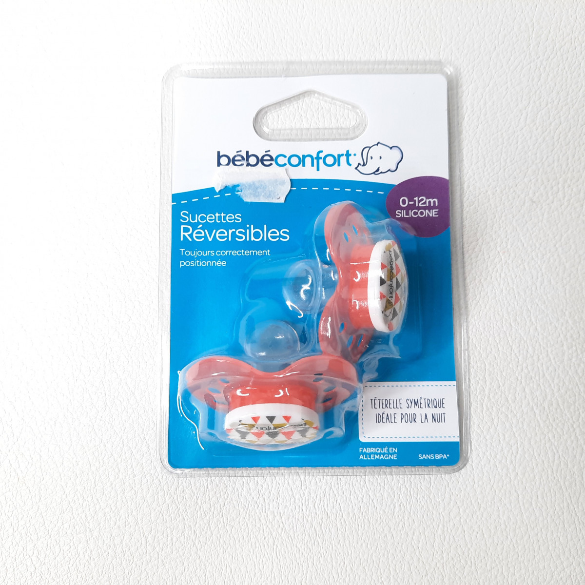 Lot de 2 sucettes en silicone forme ronde 0-12m - Triangles - photo 6