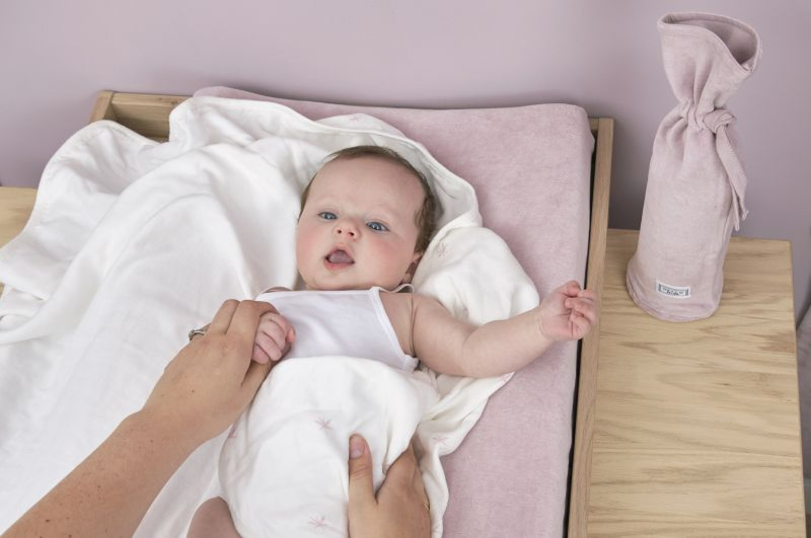 Housse de matelas à langer velour - Rose - 50*70cm - 516008 - photo 6