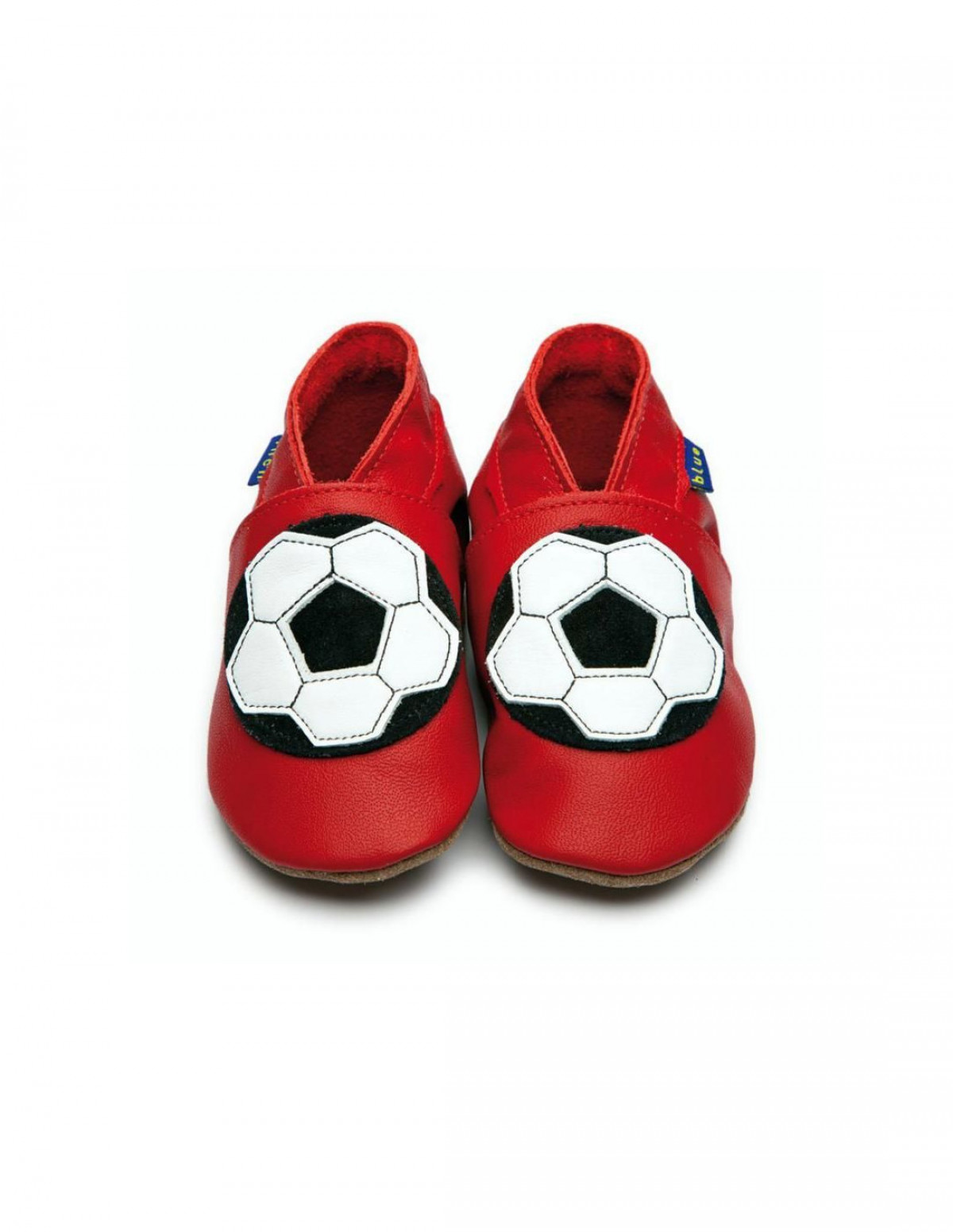 Chaussons en cuir 0-6 mois - Football red - photo 6