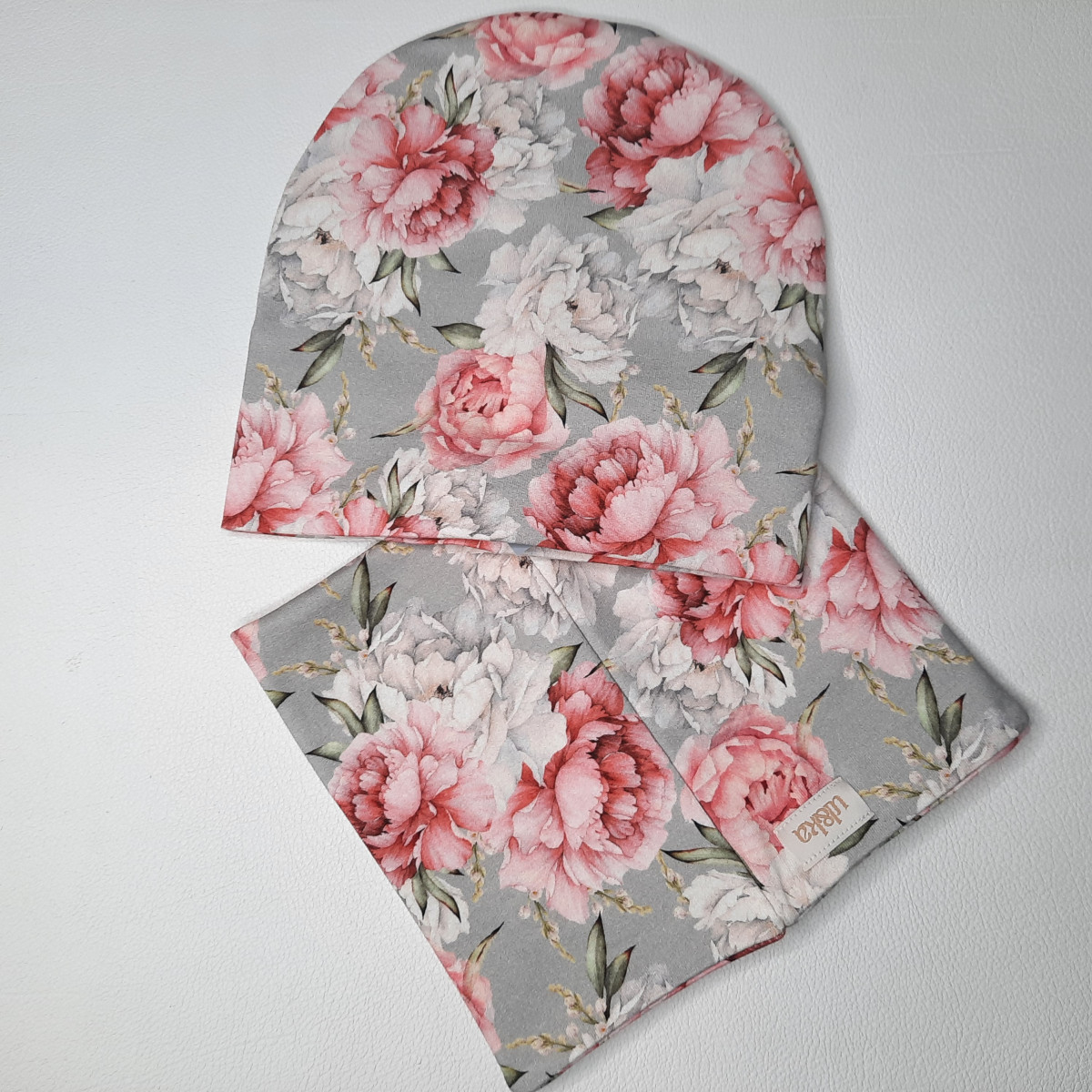 Set bonnet coton + col UL&Ka- Royal poeny - photo 6