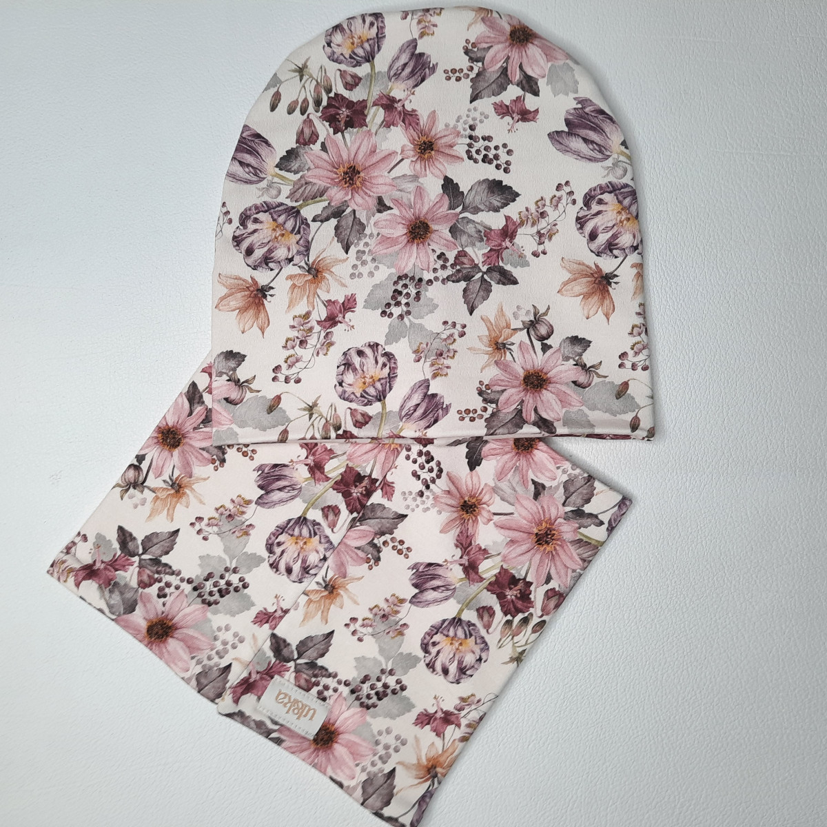 Set bonnet coton + col UL&Ka- Pinkie Flowers - photo 6