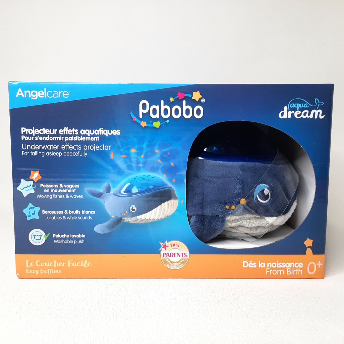 Pabobo Baleine Aqua Dream Veilleuse et Projecteur d'effets aquatiques 