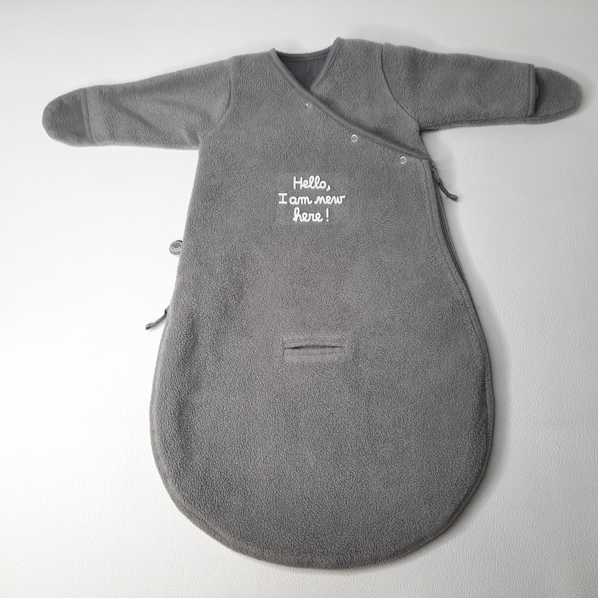 Petit sac de couchage gris 55cm - Boutique Toup'tibou - photo 6