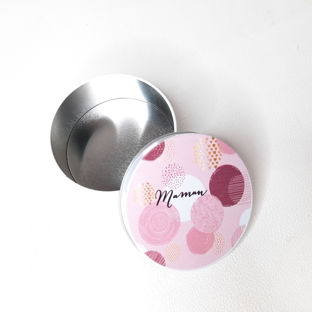 Boîte ronde + imprimé rose - Maman - Boutique Toup'tibou - photo 8
