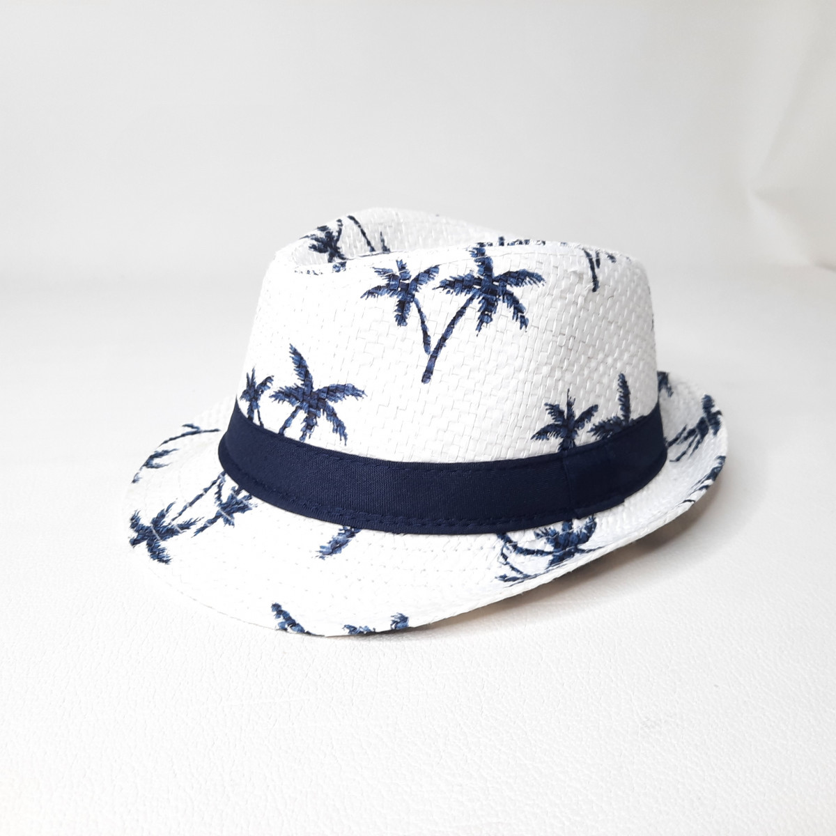 Chapeau de paille blanc à motif 52cm - Boutique Toup'tibou - photo 6