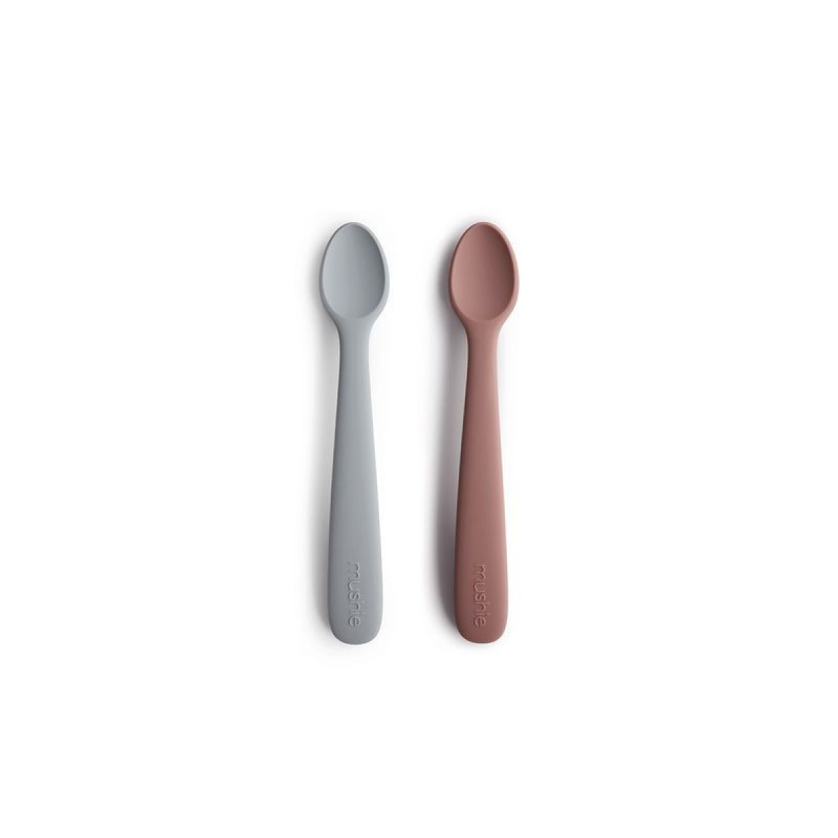 Lot de 2 cuillères en silicone Mushie - Stone/ Cloudy mauve - photo 6