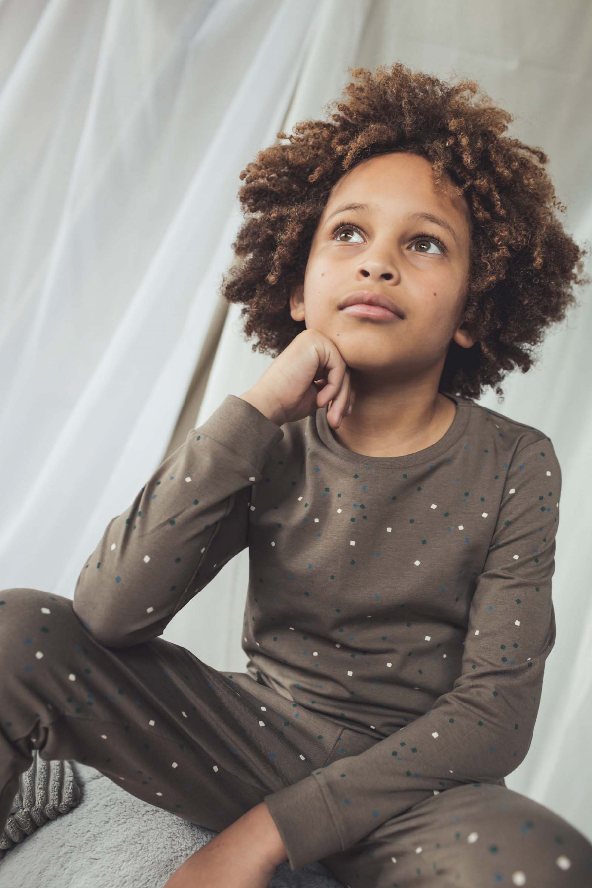Pyjama 2pcs - Brown Geomatric - photo 9