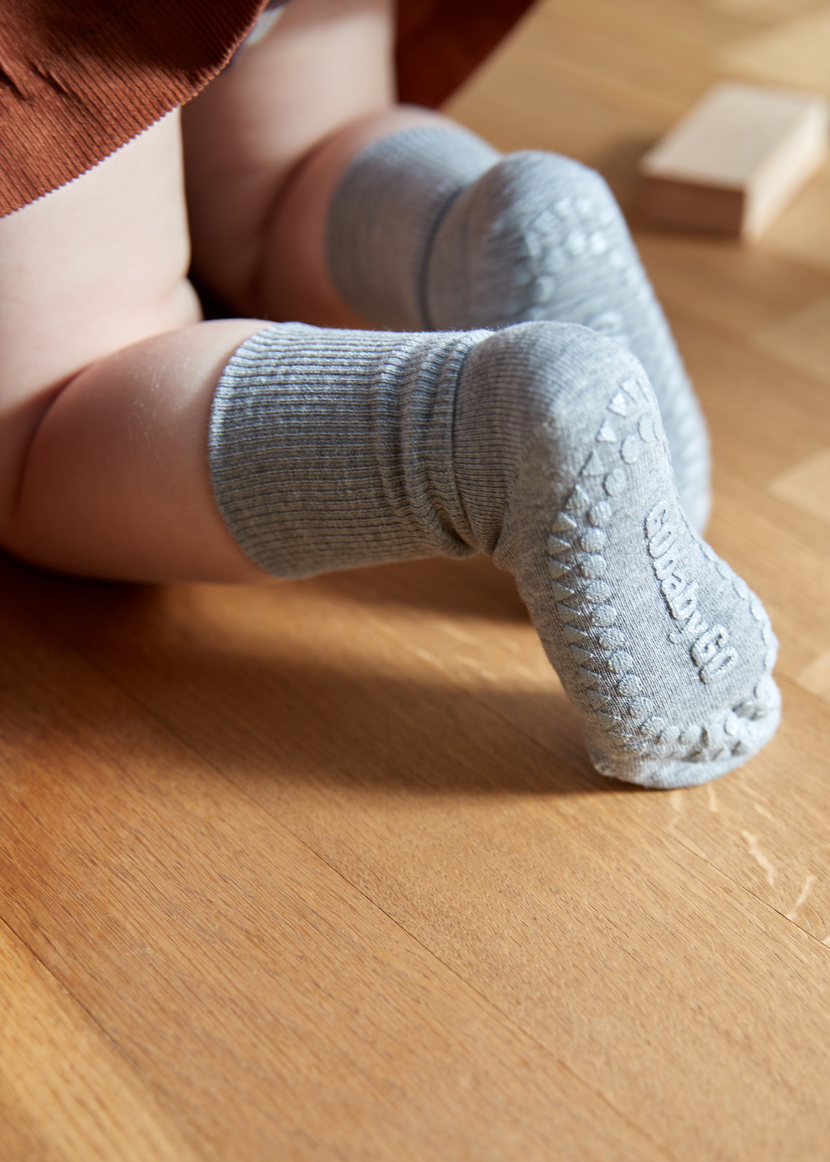 Chaussettes Antidérapantes Bambou -Grey mélange - photo 10