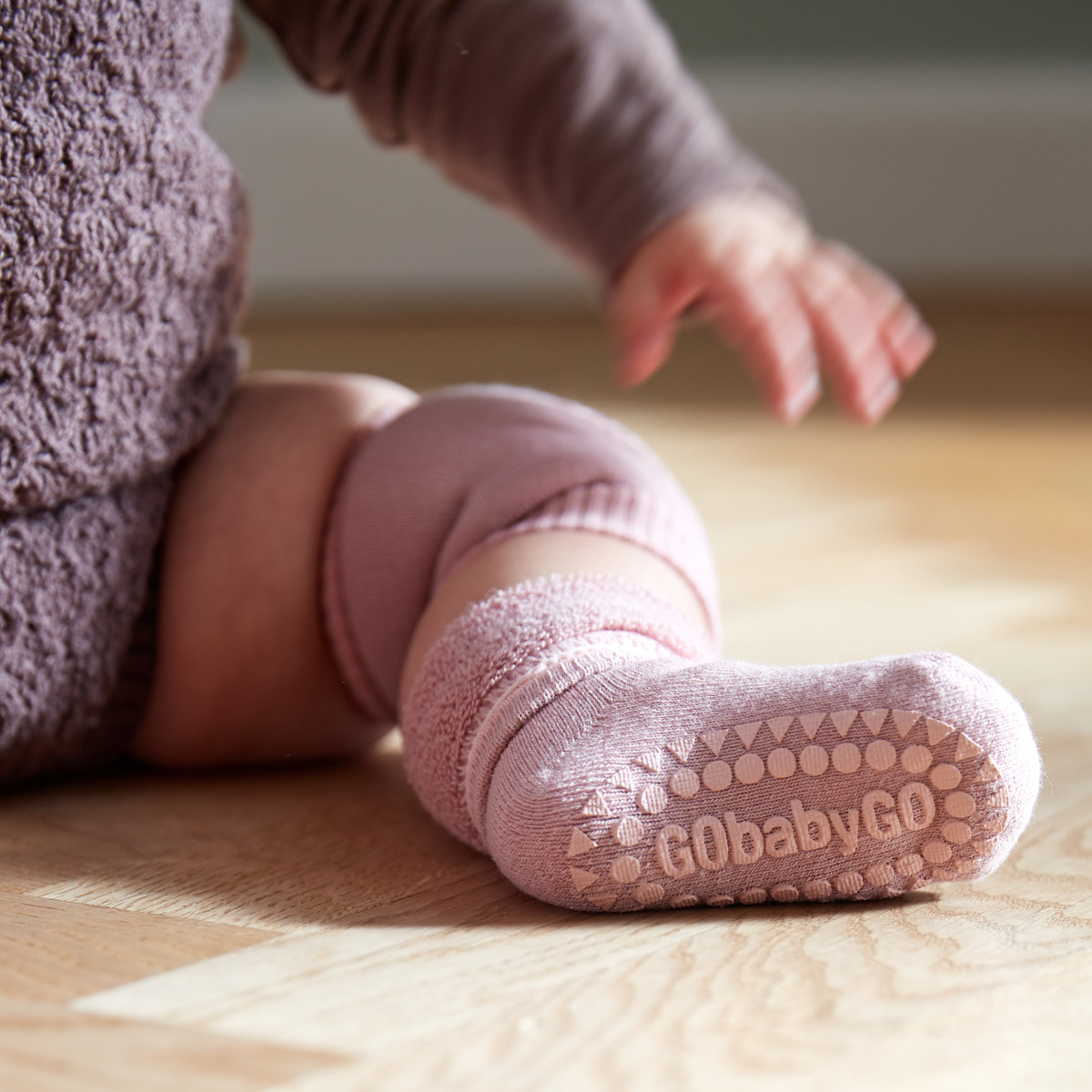 Chaussettes Antidérapantes Coton - Dusty Rose - photo 7