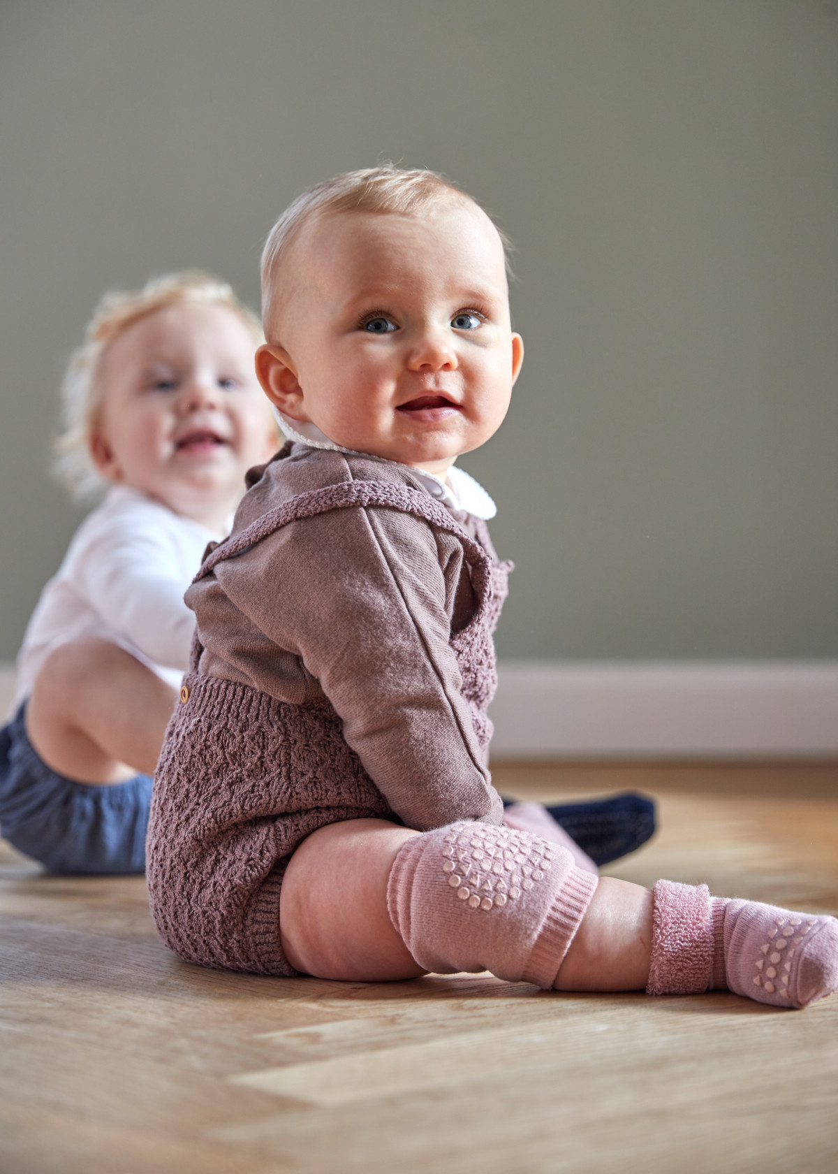 Chaussettes Antidérapantes Coton - Dusty Rose - photo 9