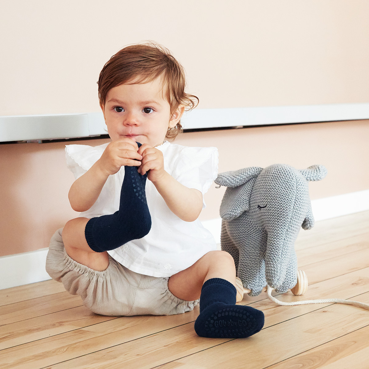 Chaussettes Antidérapantes Coton - Navy Blue - photo 6