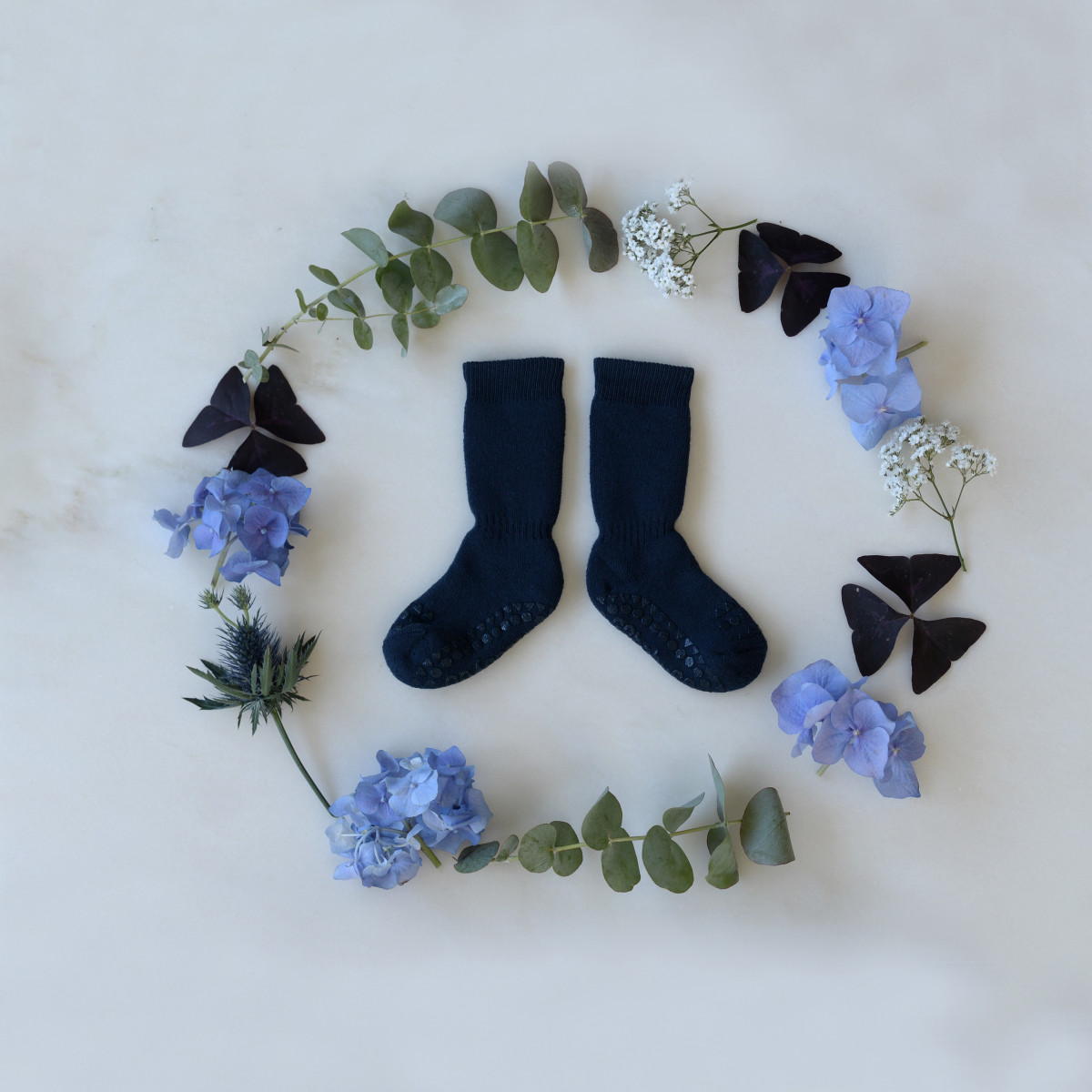 Chaussettes Antidérapantes Coton - Navy Blue - photo 6