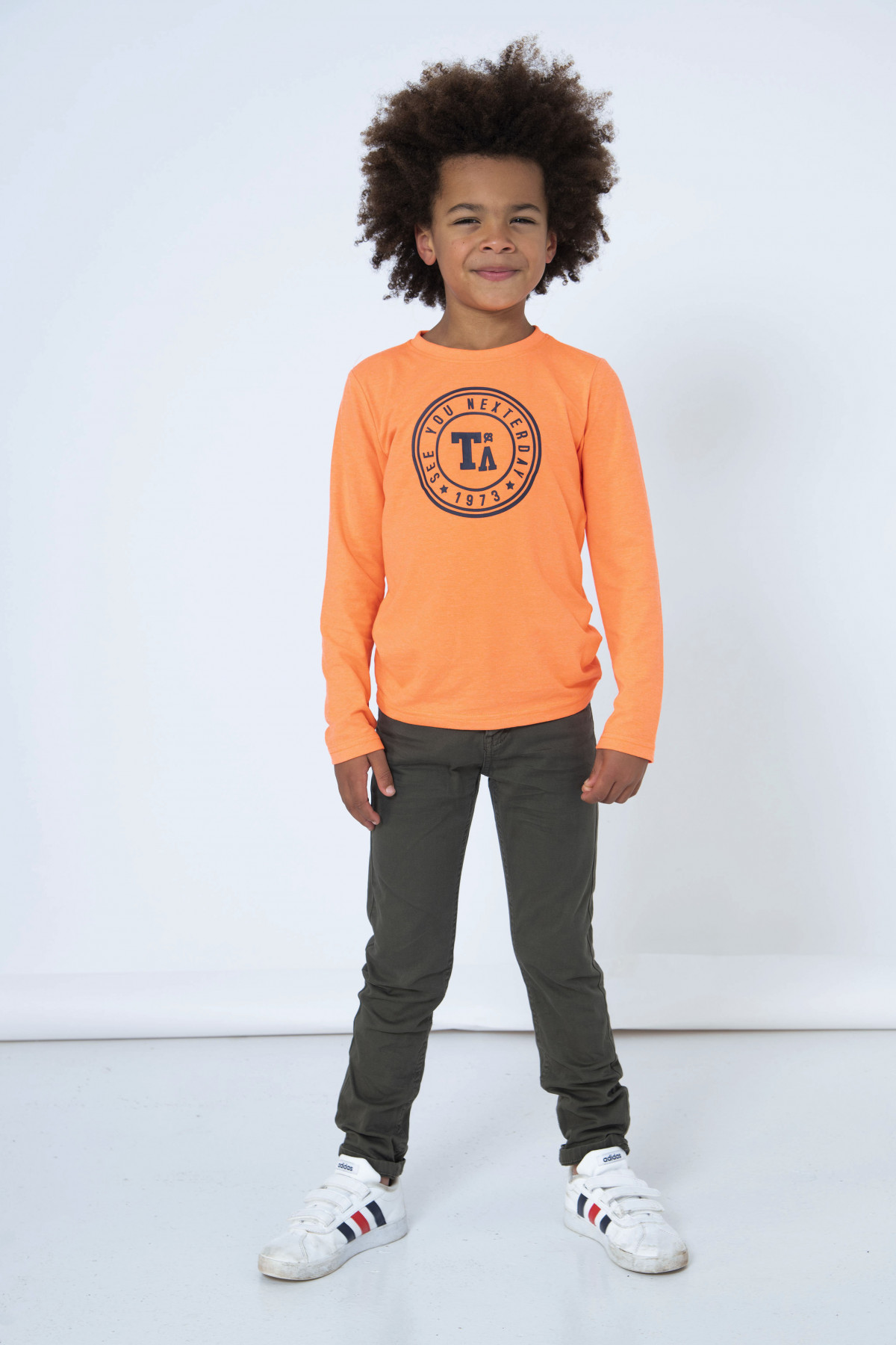 T-shirt manches longues orange - Logo - photo 8