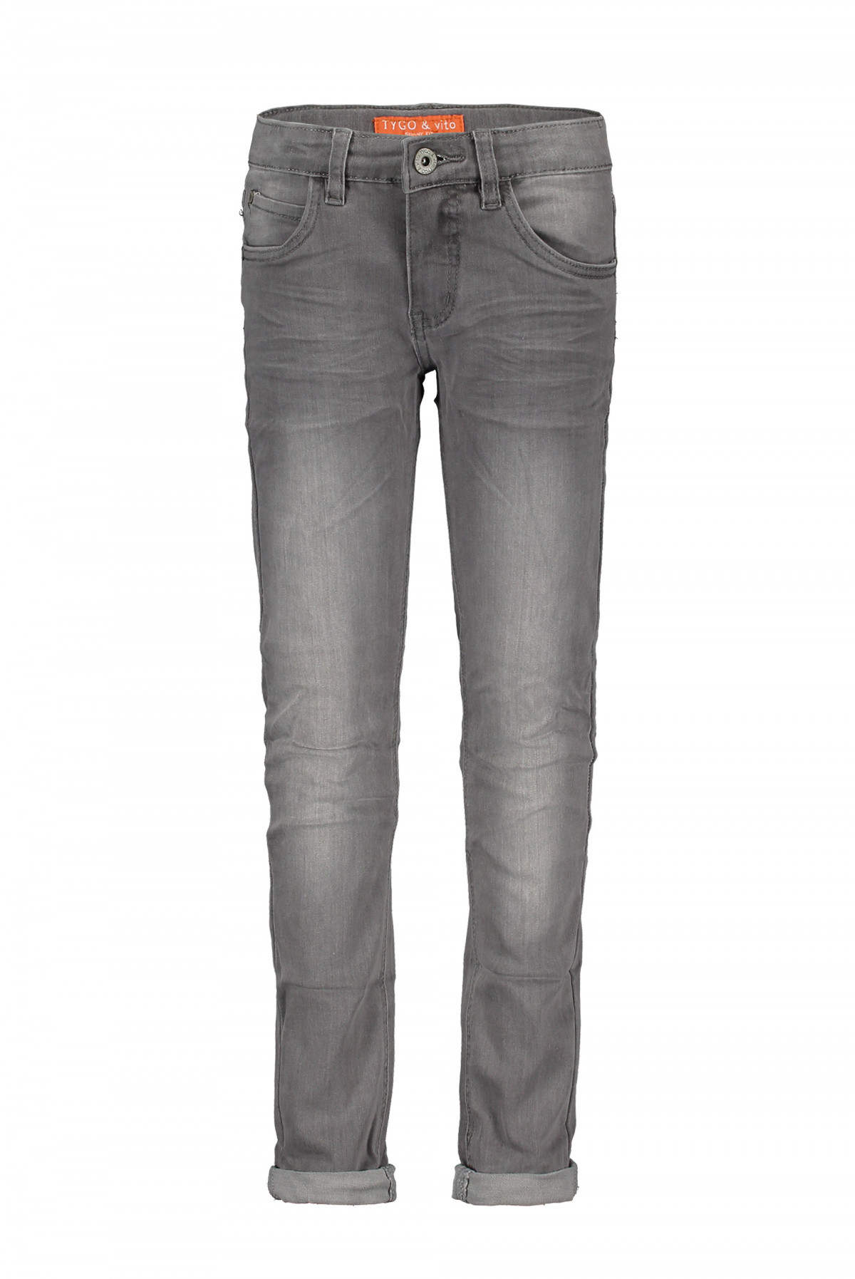 Jeans gris - light grey denim - Boutique Toup'tibou - photo 6